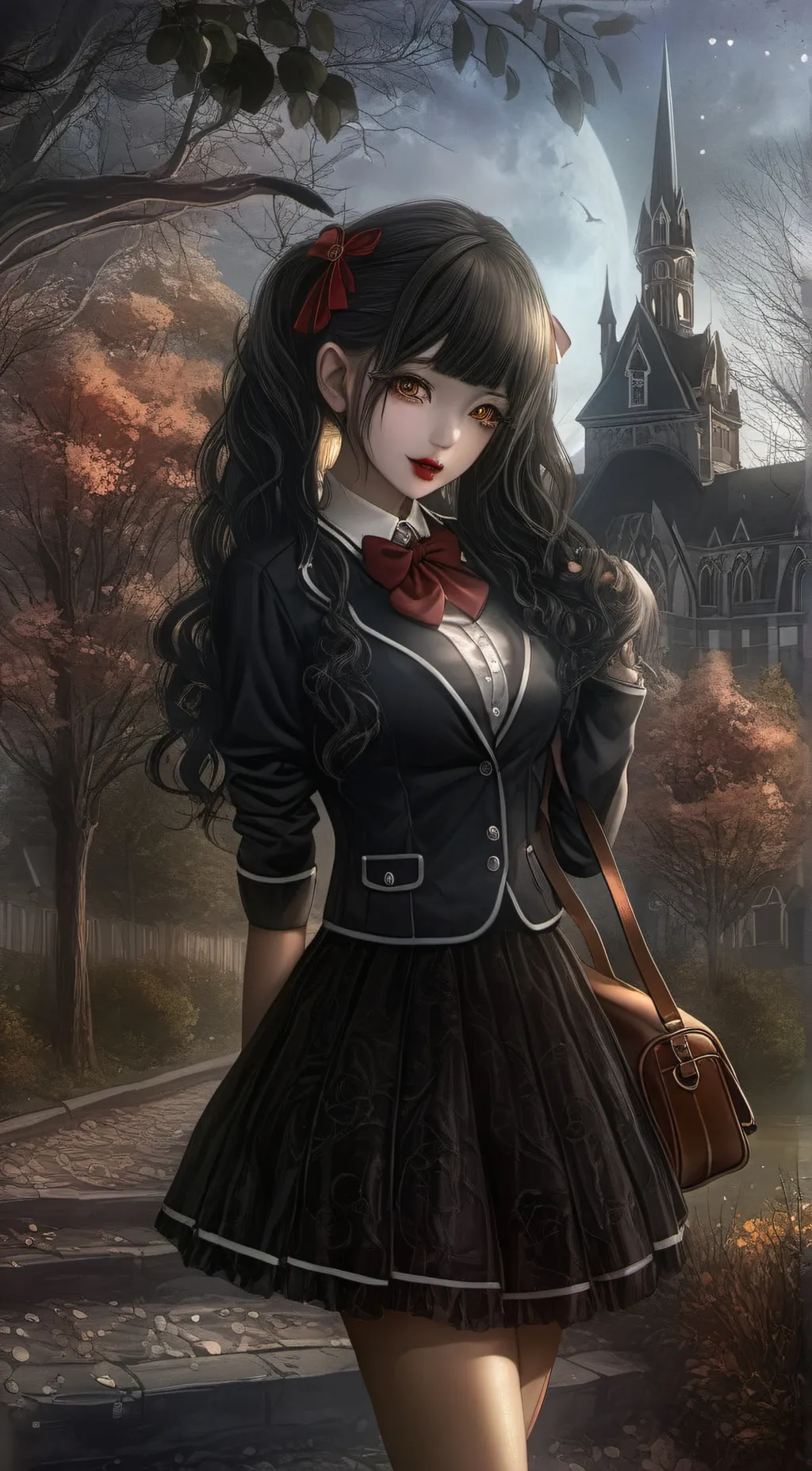 ai character: Violet background