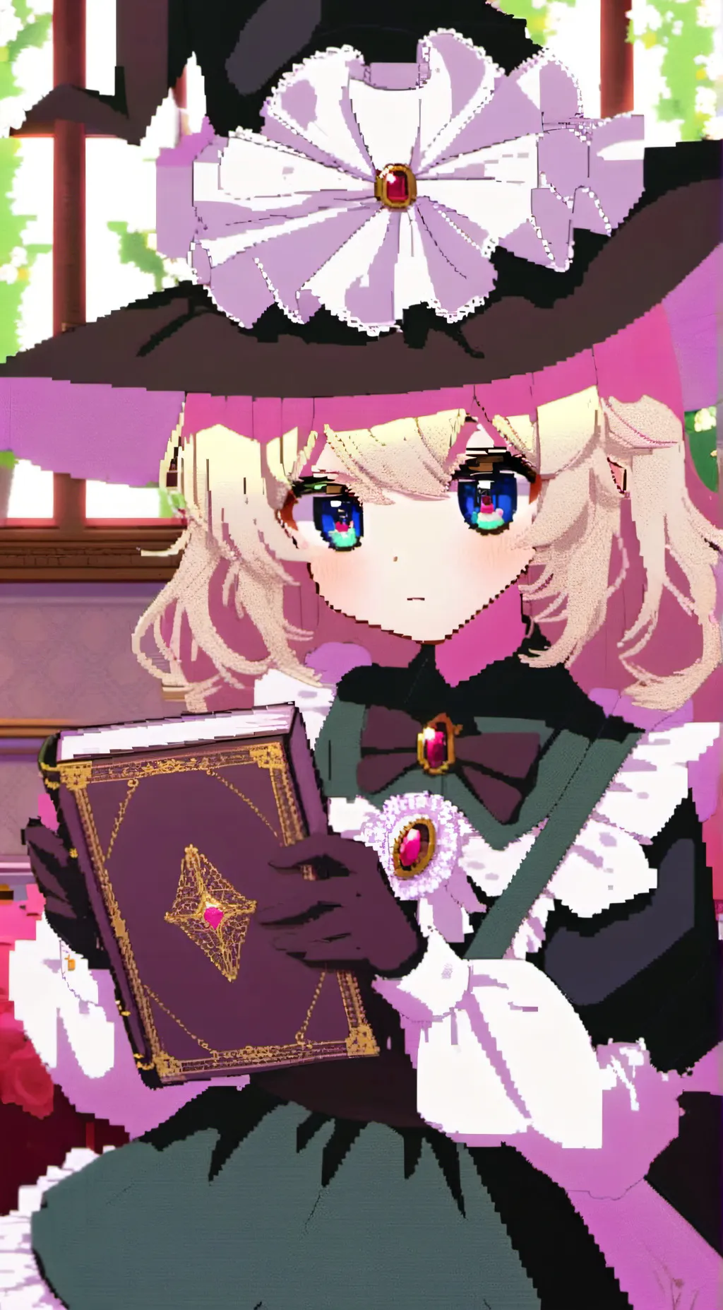 ai character: Carlie (pixel alt) background