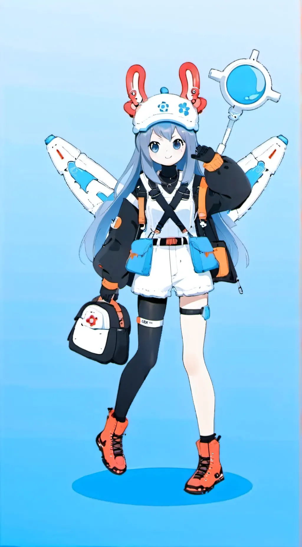 ai character: Linux Mint (Blue) background