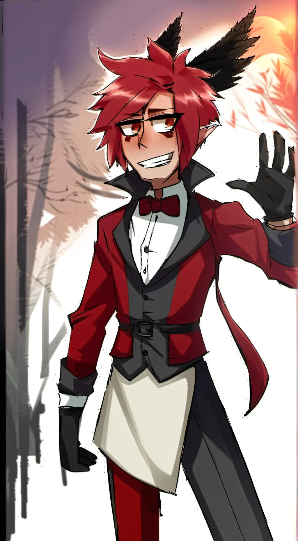 ai character: radio dust background