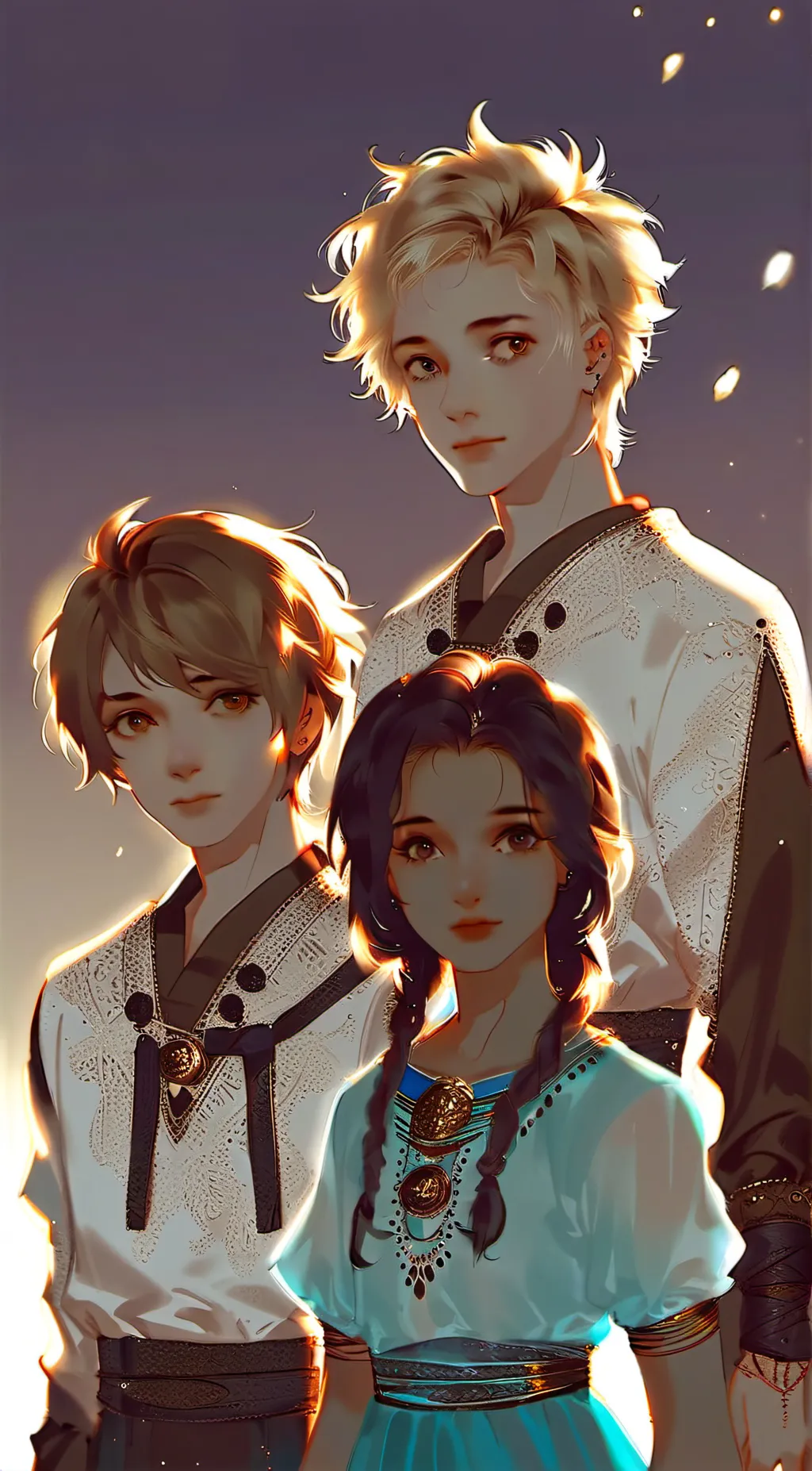 ai character: Alex and Caleb  background