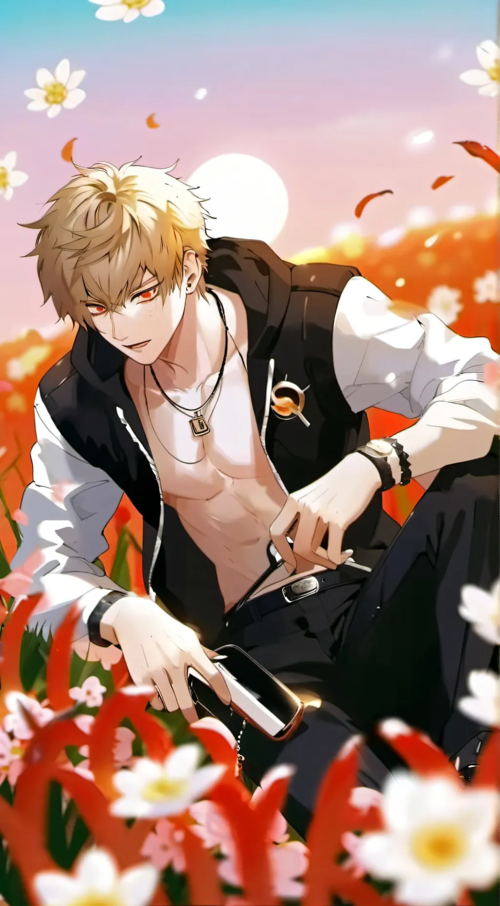 ai character: bakugo  background