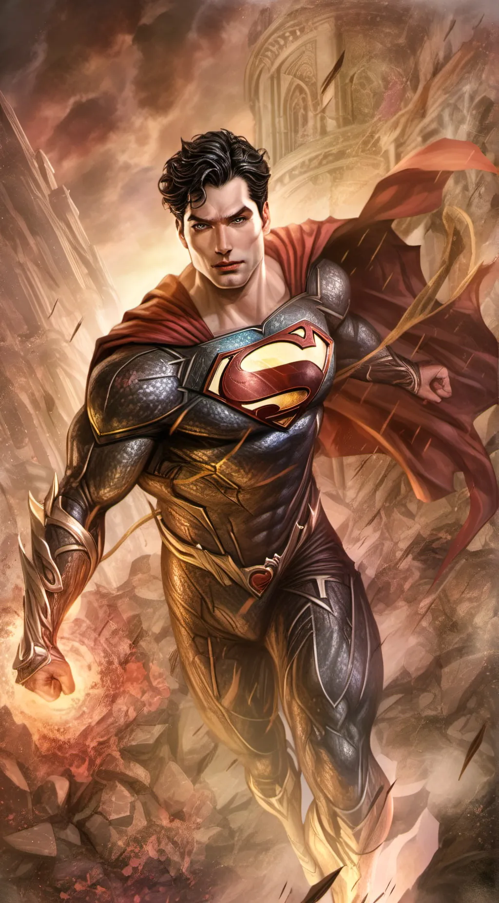 ai character: Injustice Superman background