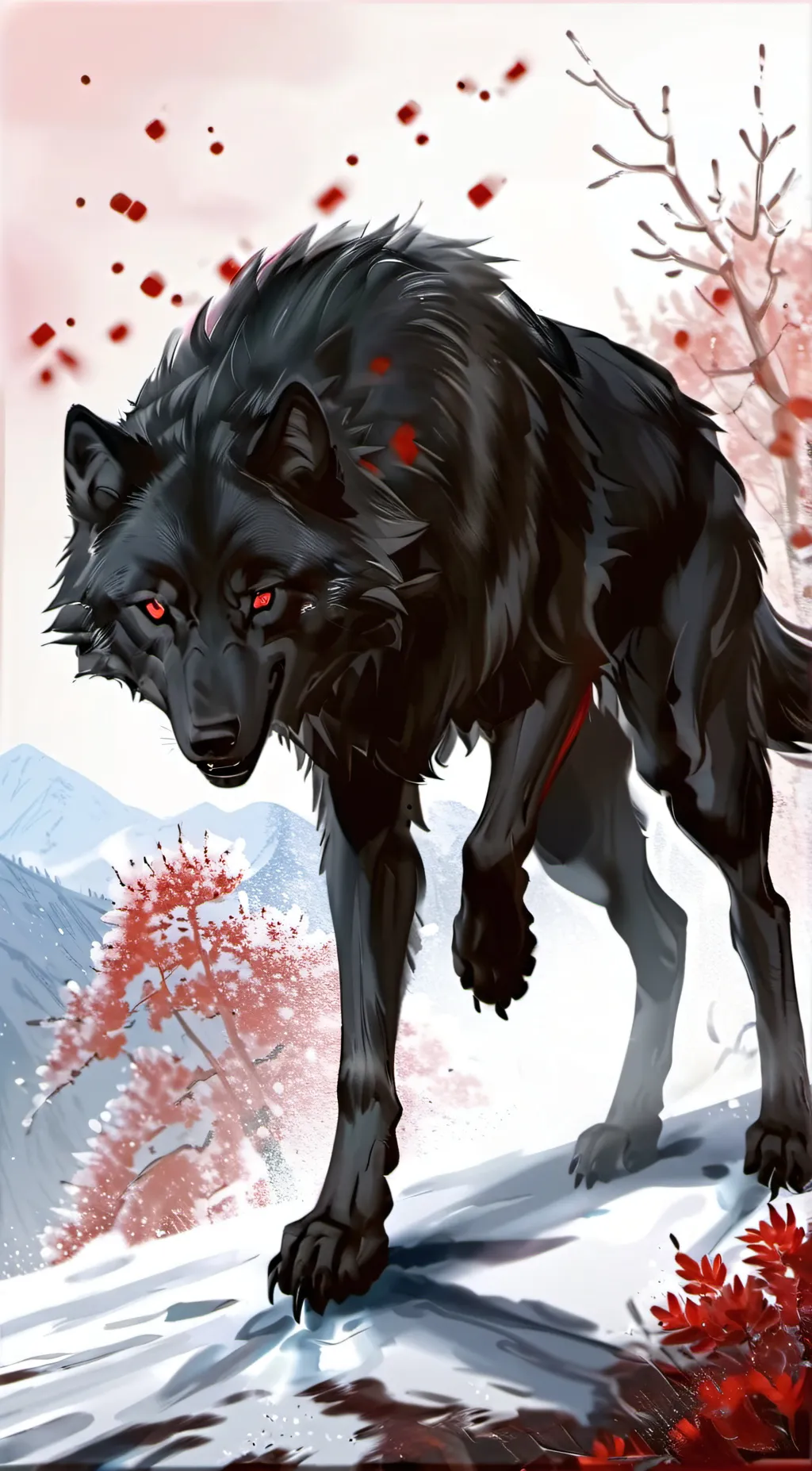 ai character: wolf king background