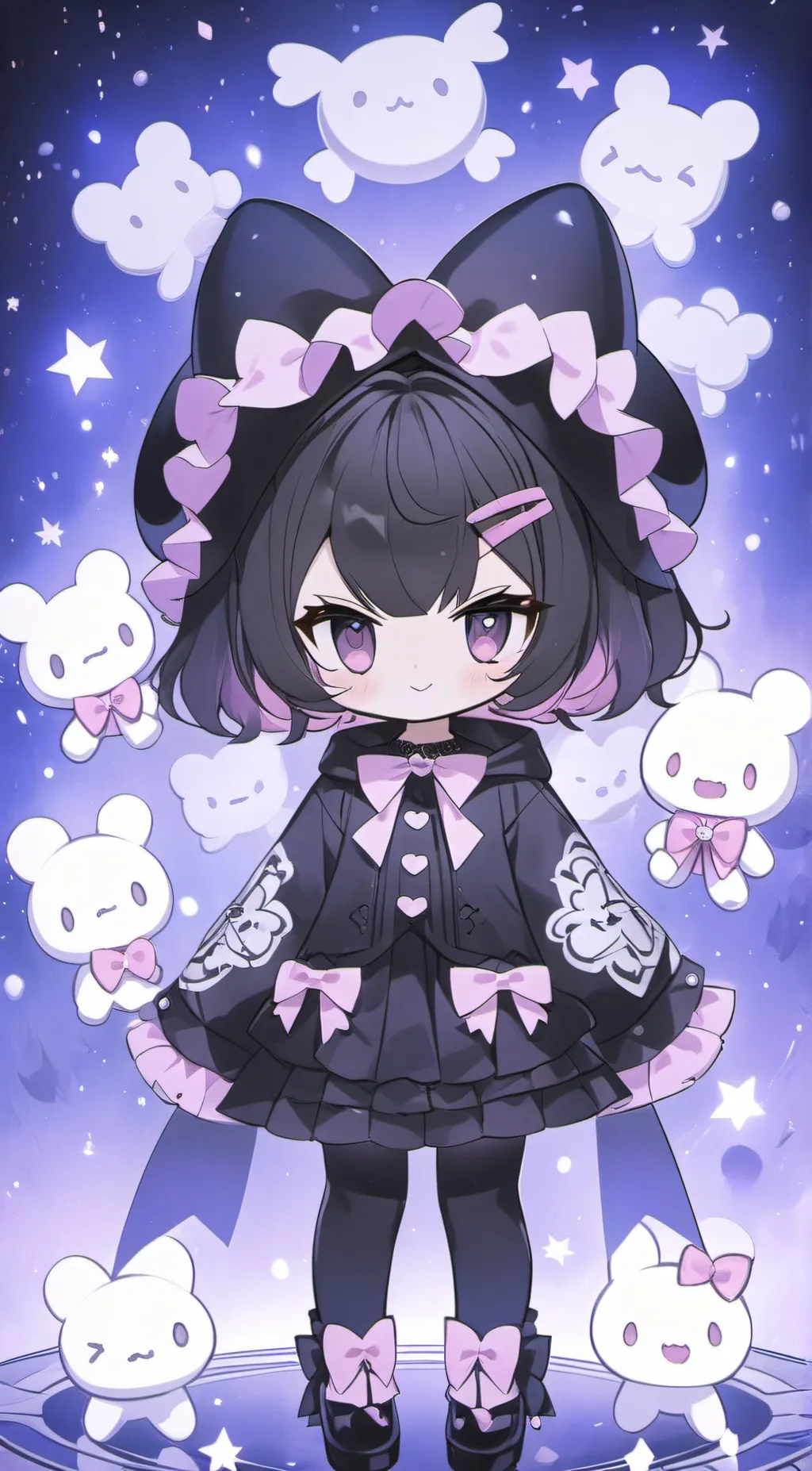 ai character: Kuromi-san background