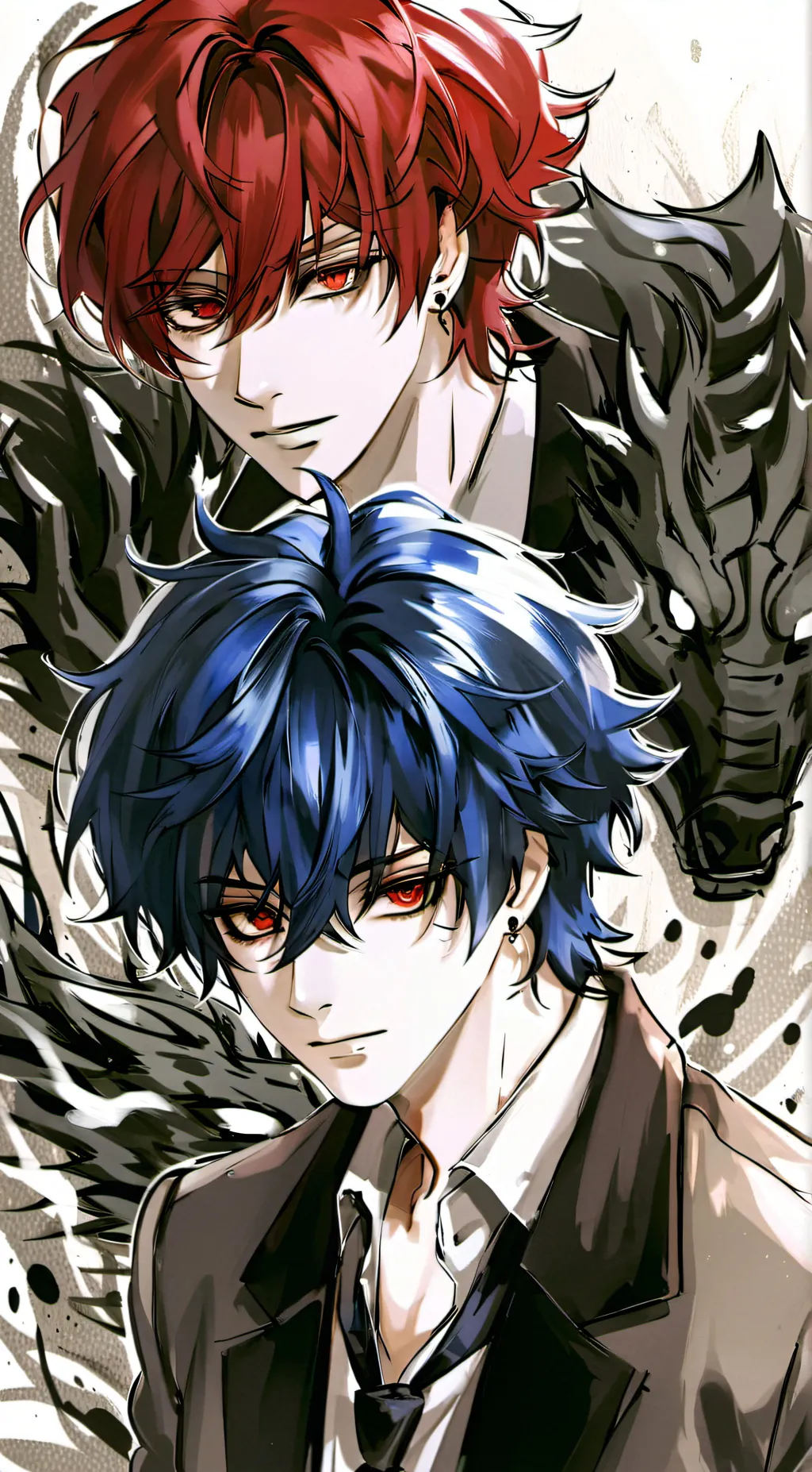 ai character: ❤️werewolf bfs💙 background