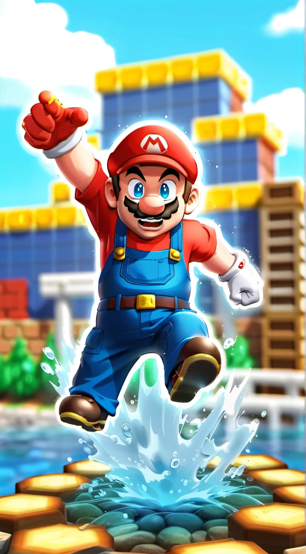 ai character: Mario  background