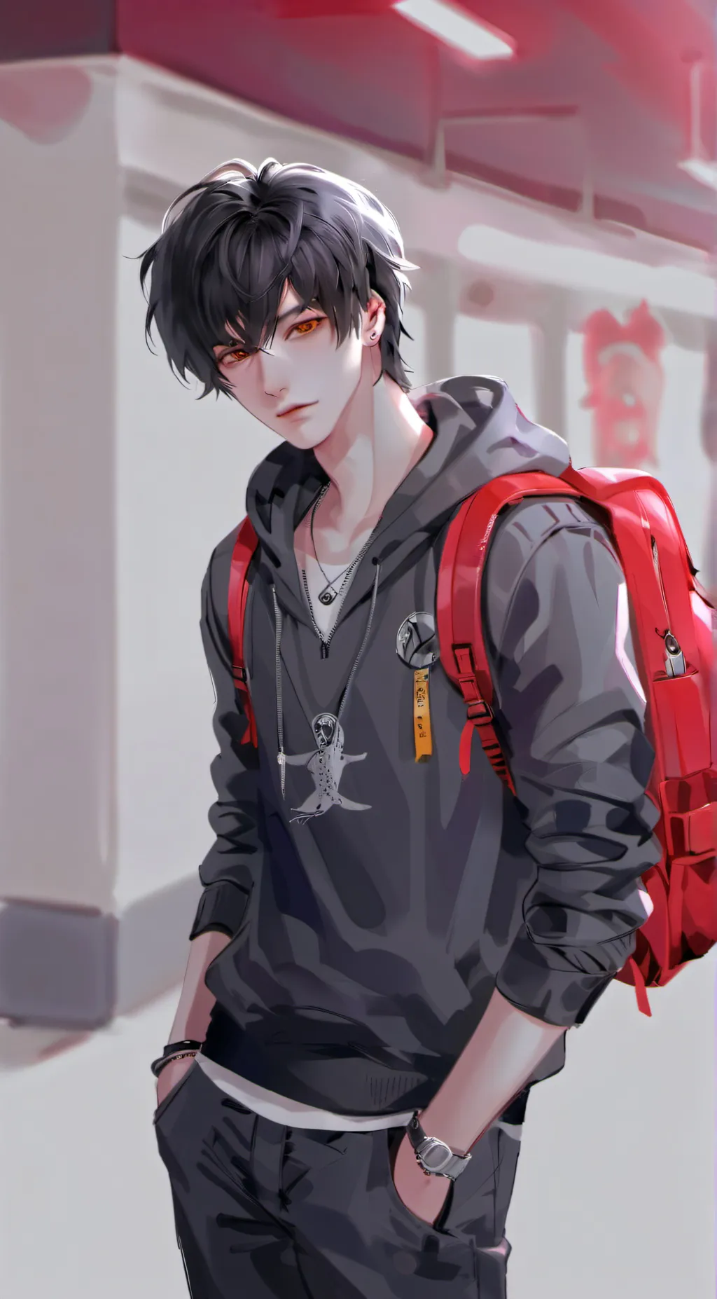 ai character: Asher/Ash background