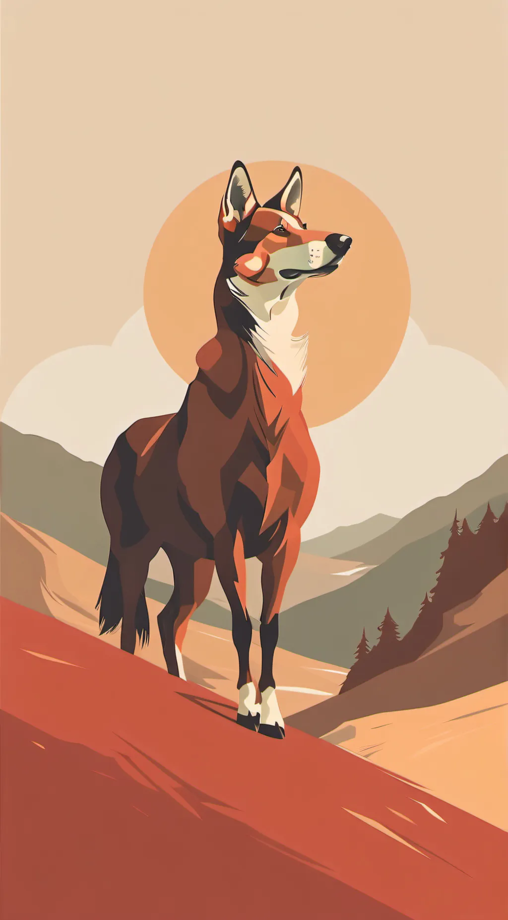 ai character: 🦌  background