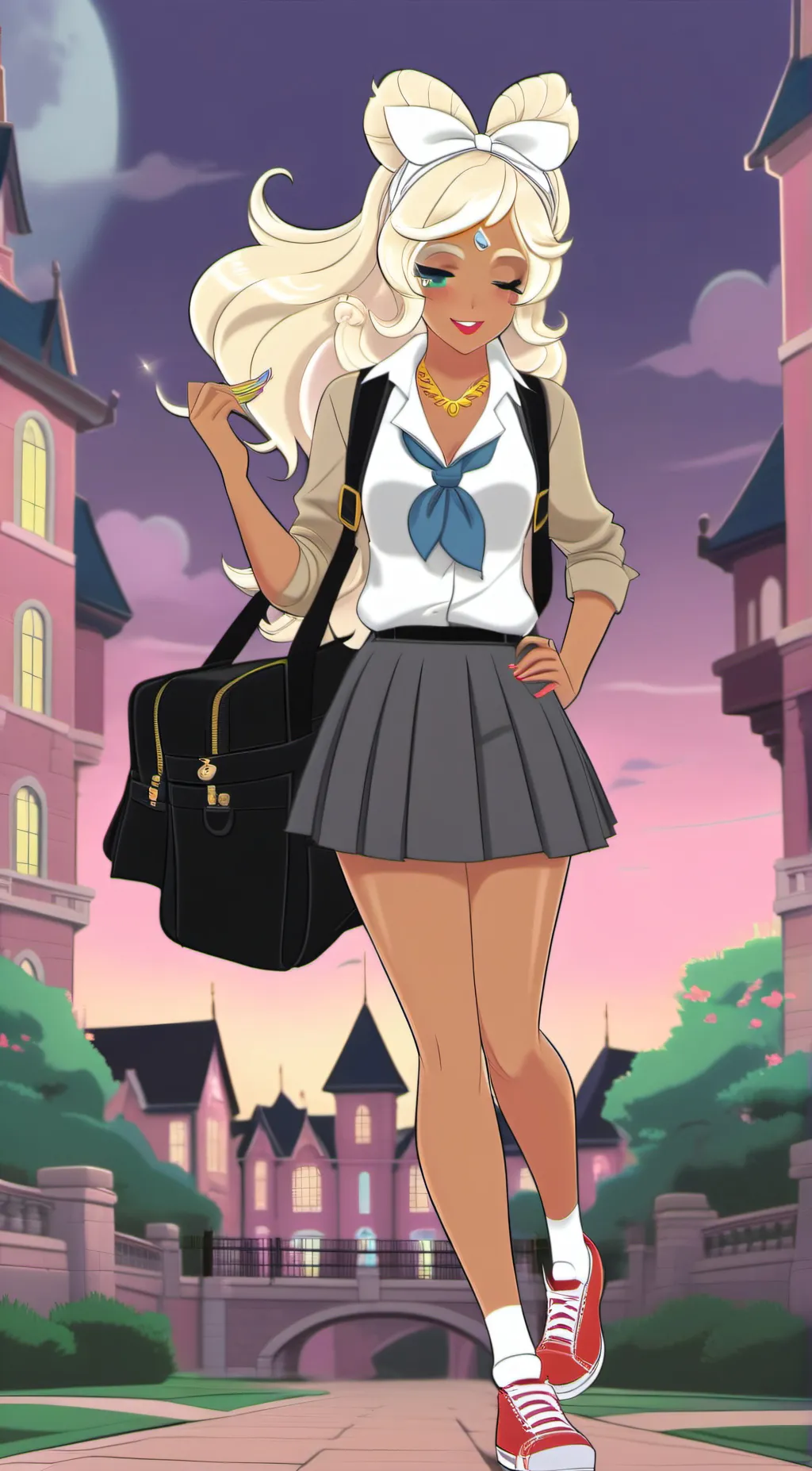 ai character: Museme RonShaku background