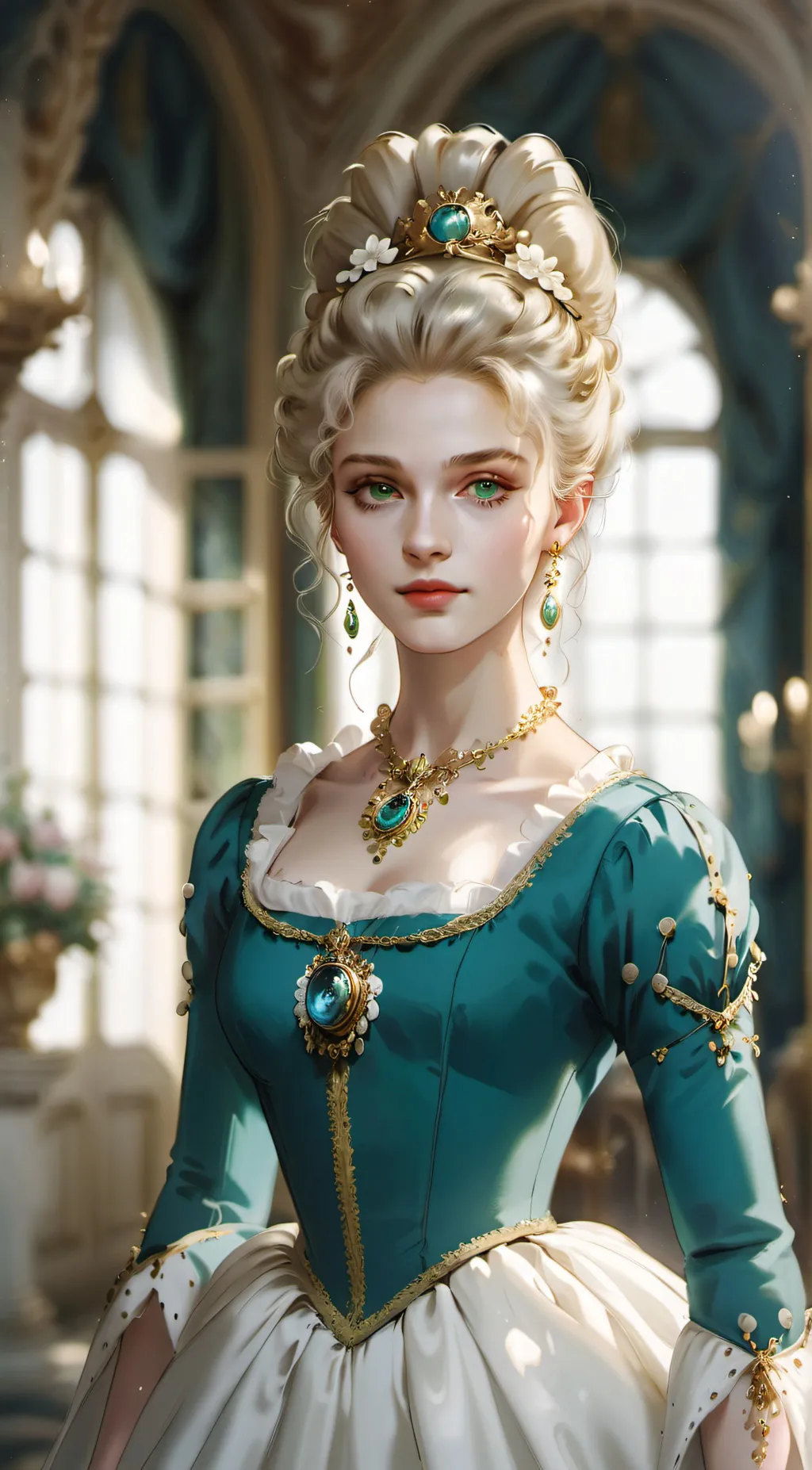 ai character: marie Antoinette  background
