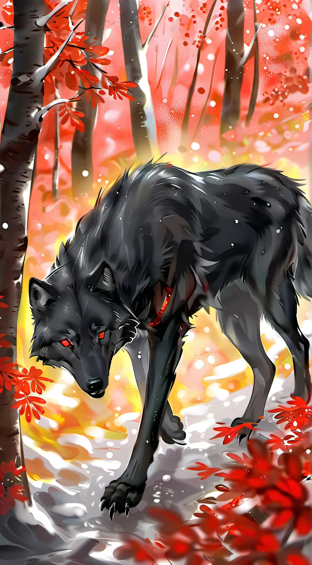 ai character: wolf king background