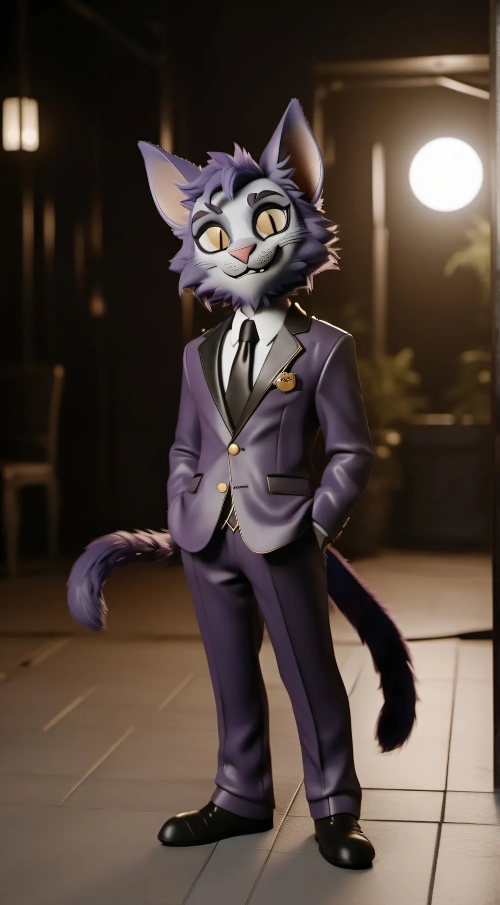 ai character: cat background