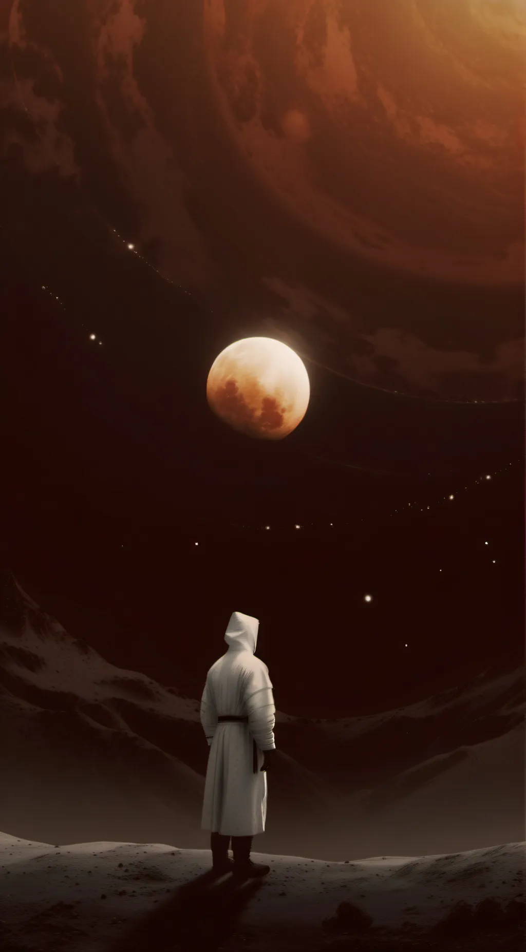 ai character: Moon background