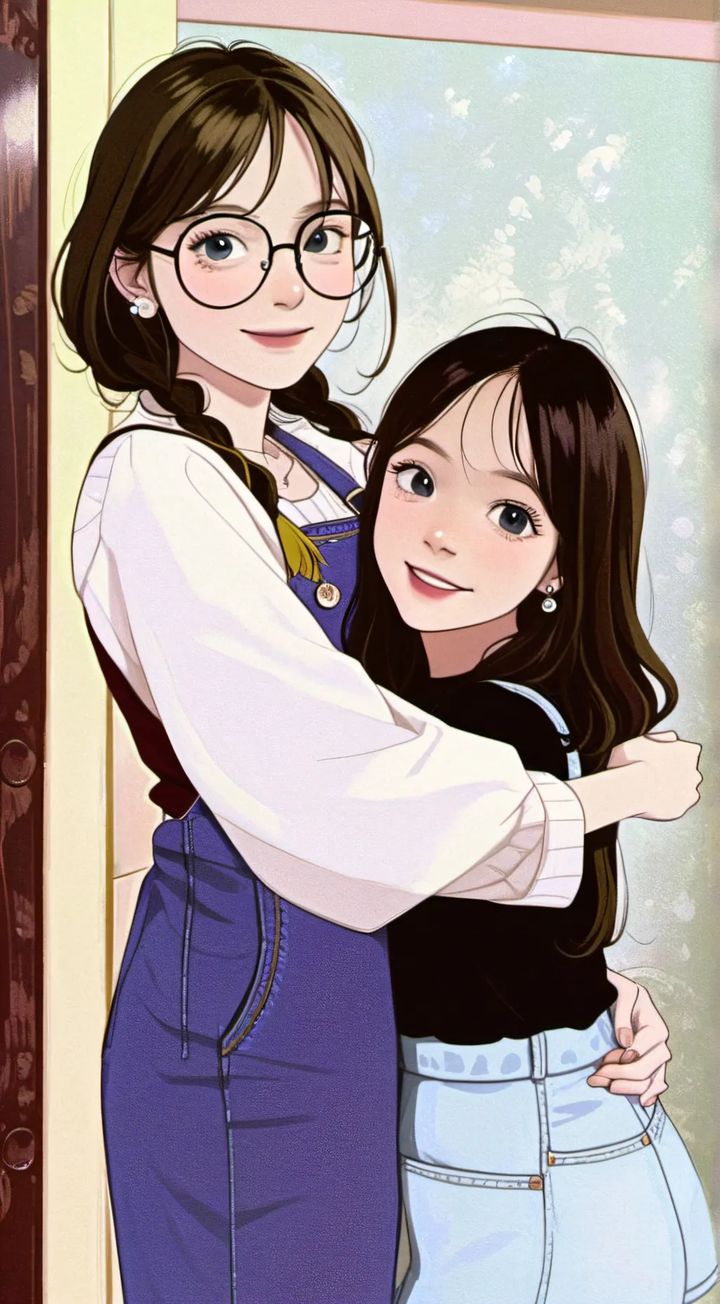 ai character: Arya and Sarah  background