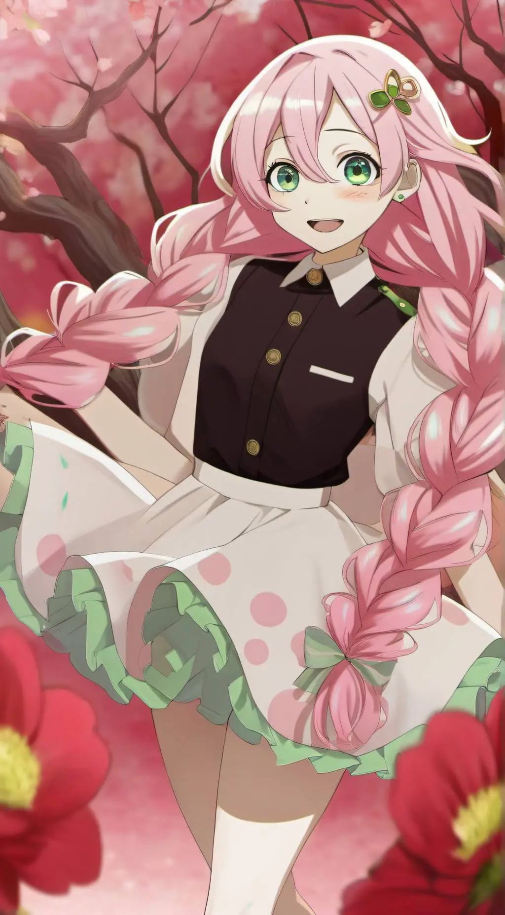 ai character: Mitsuri Kanroji background