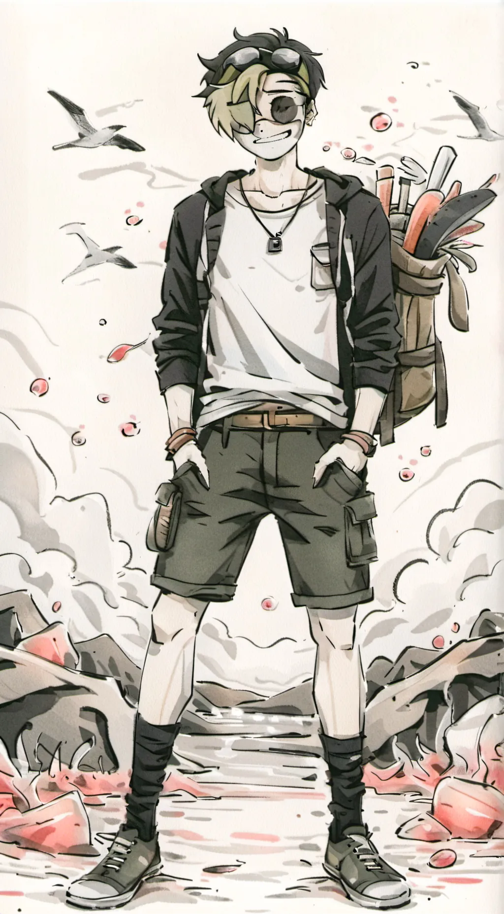 ai character: ☺️💚TK💚☺️ background