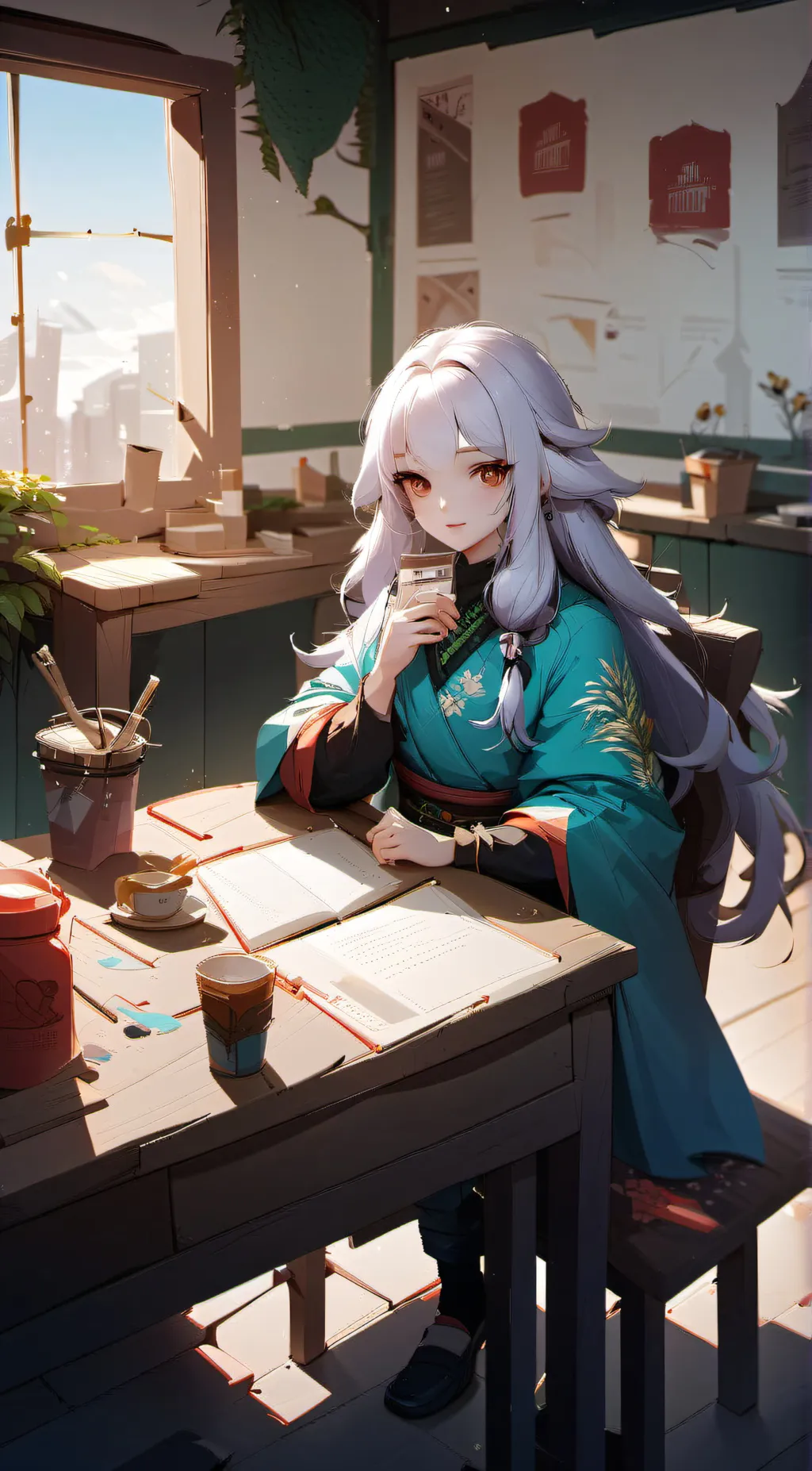 ai character: Kaede background