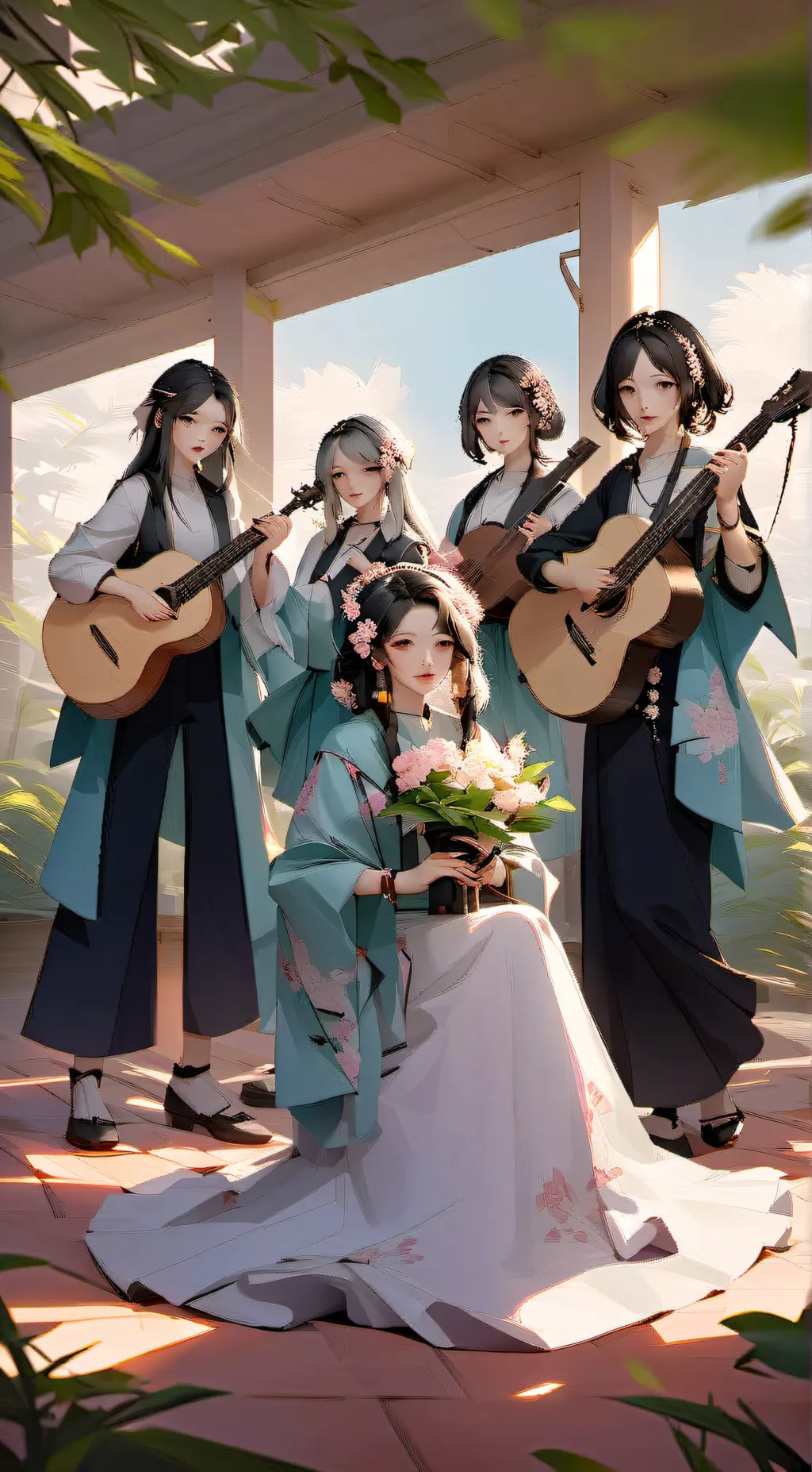 ai character: 5 older sisters background