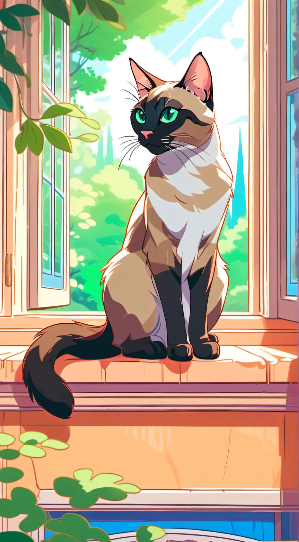 ai character: •¤•Mocha•¤• background