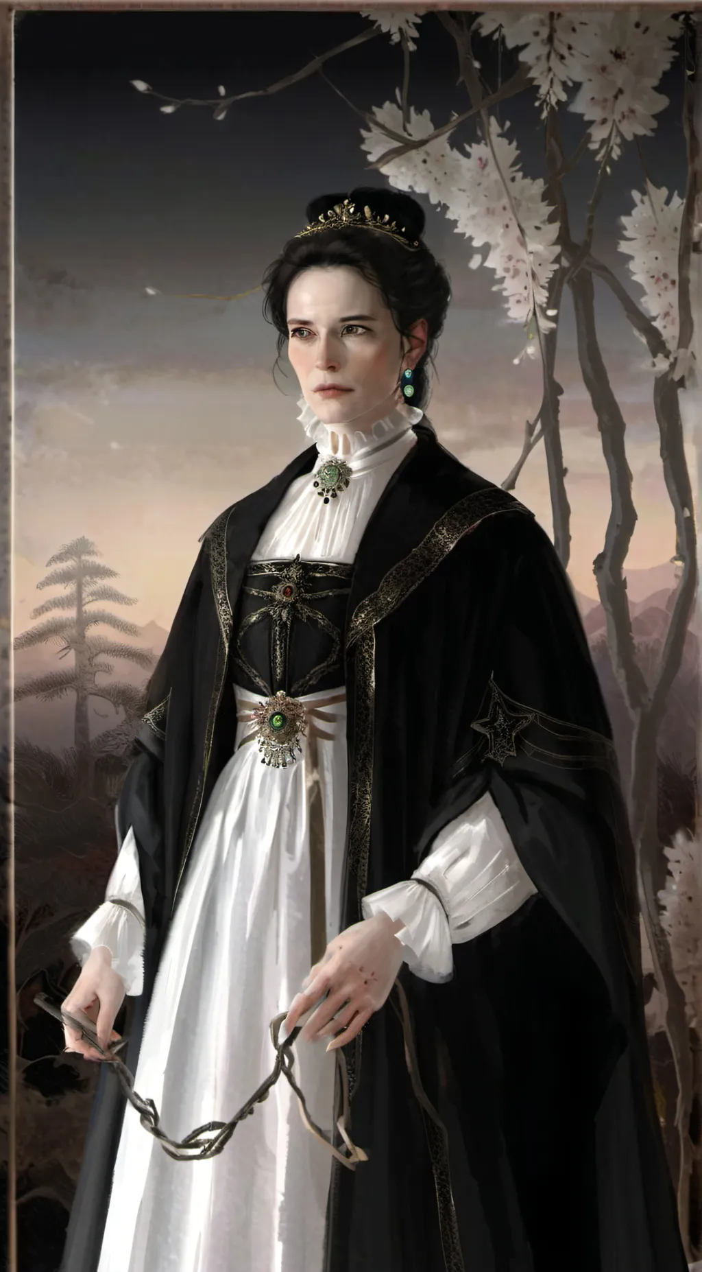 ai character: Walburga Black  background