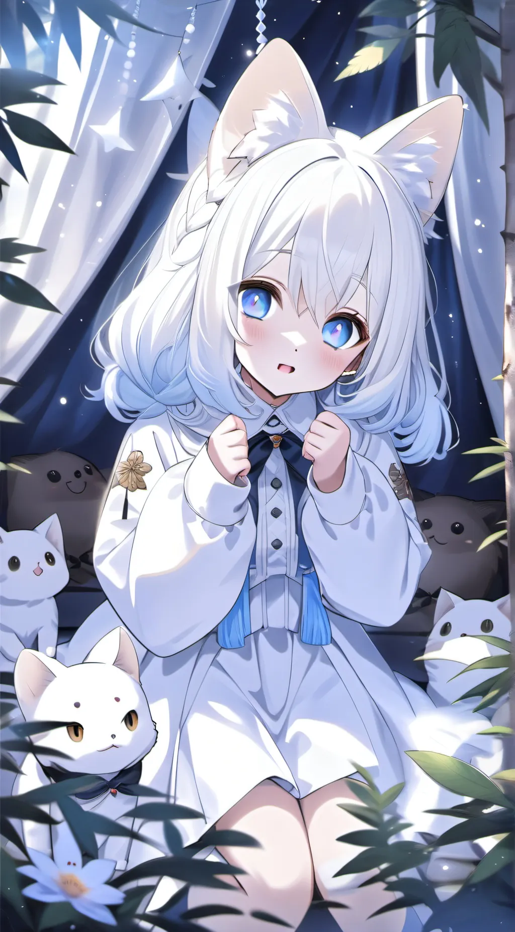 ai character: Lavender background