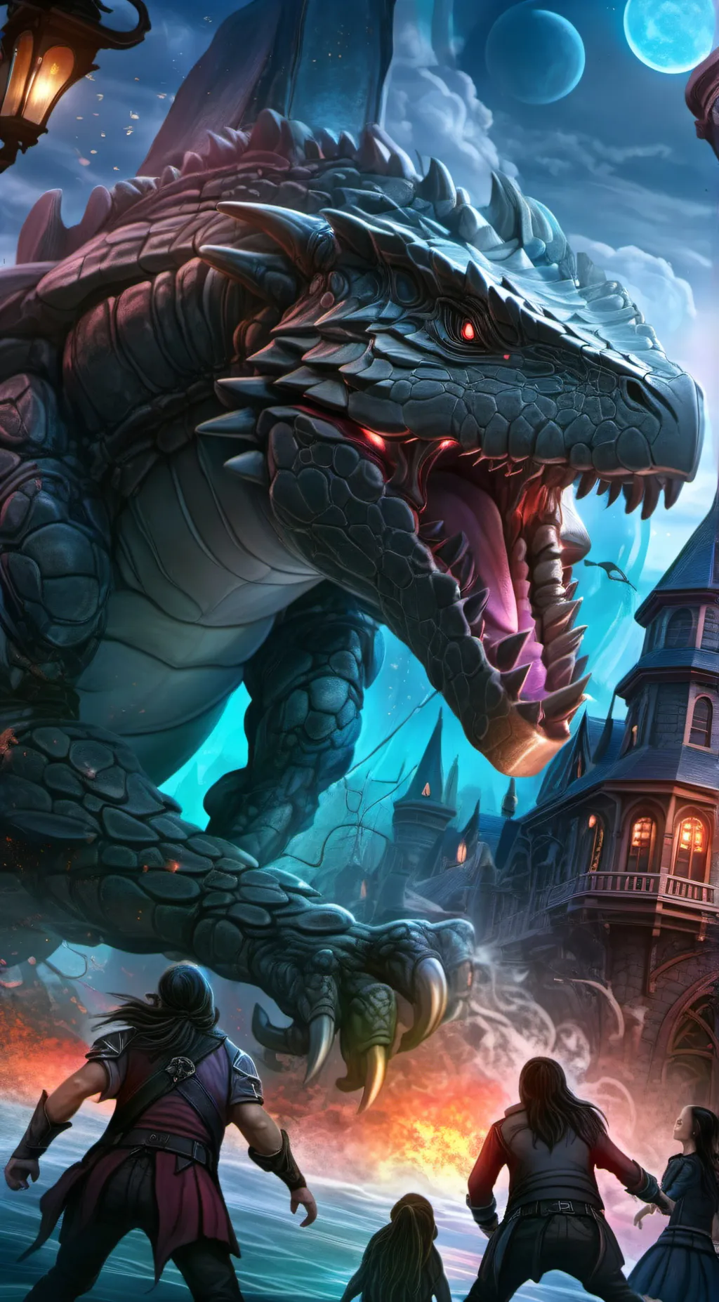 ai character: Giant reptile background