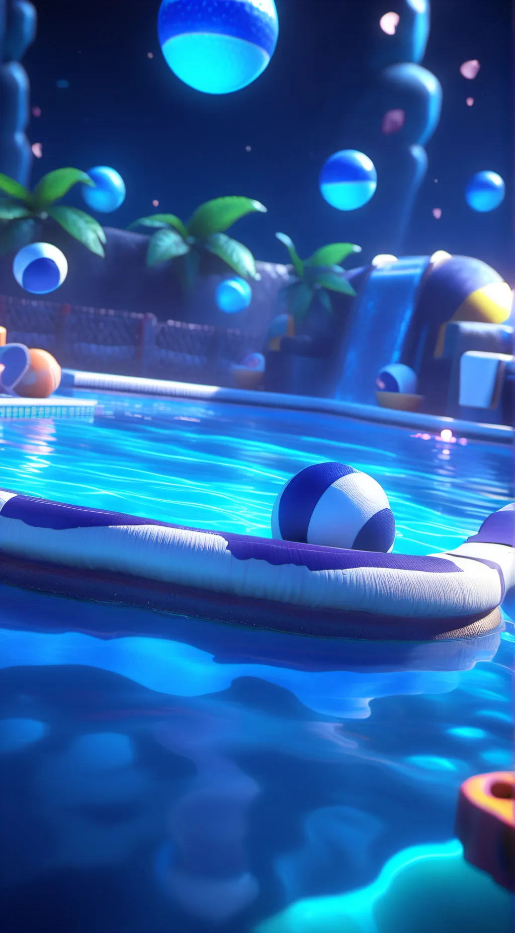 ai character: mha pool party  background