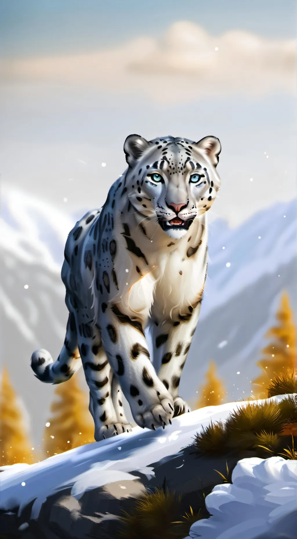 ai character: Winter  background