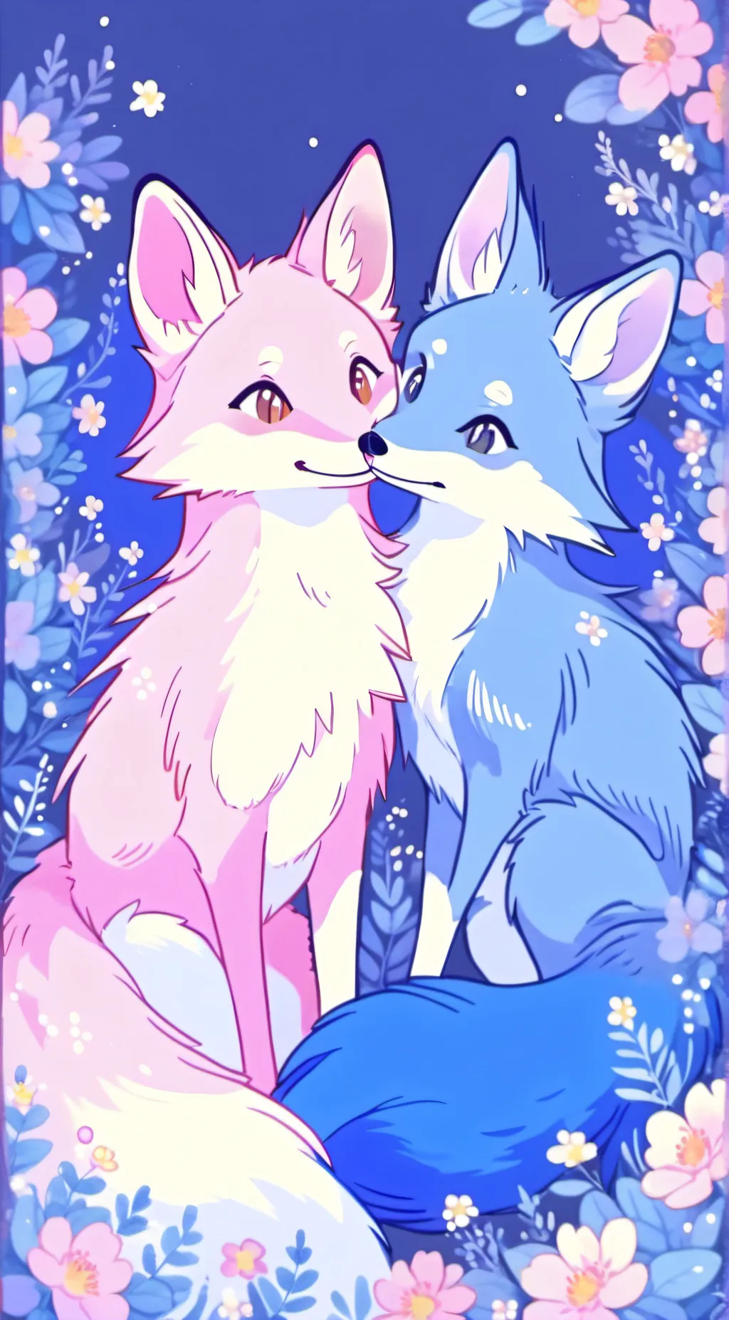 ai character: Blossom and Aqua background