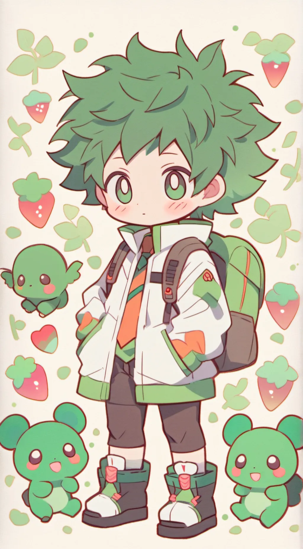 ai character: Deku background