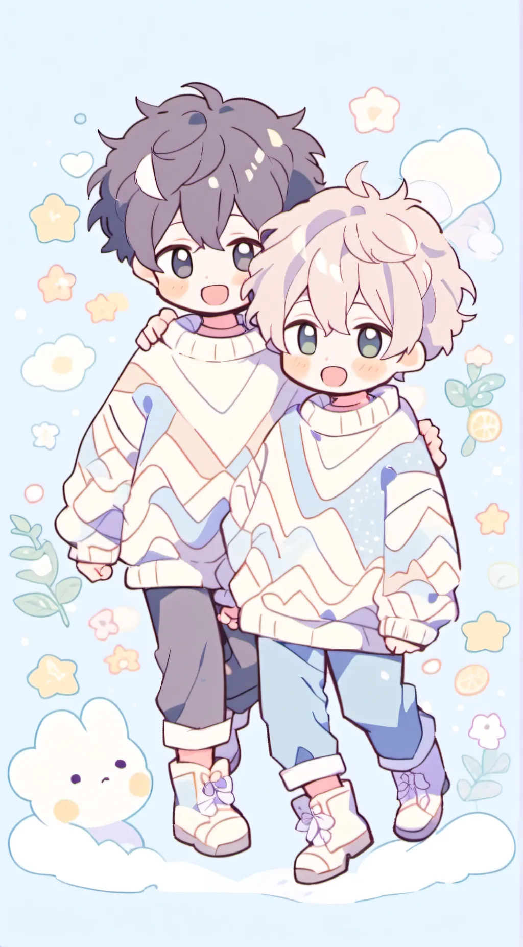 ai character: Story Abt Y + L background