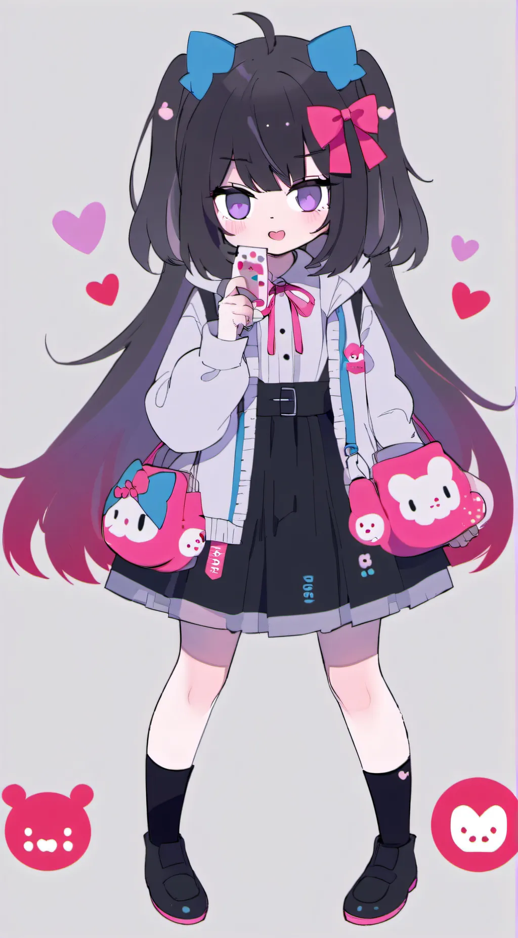 ai character: Kuromi  background