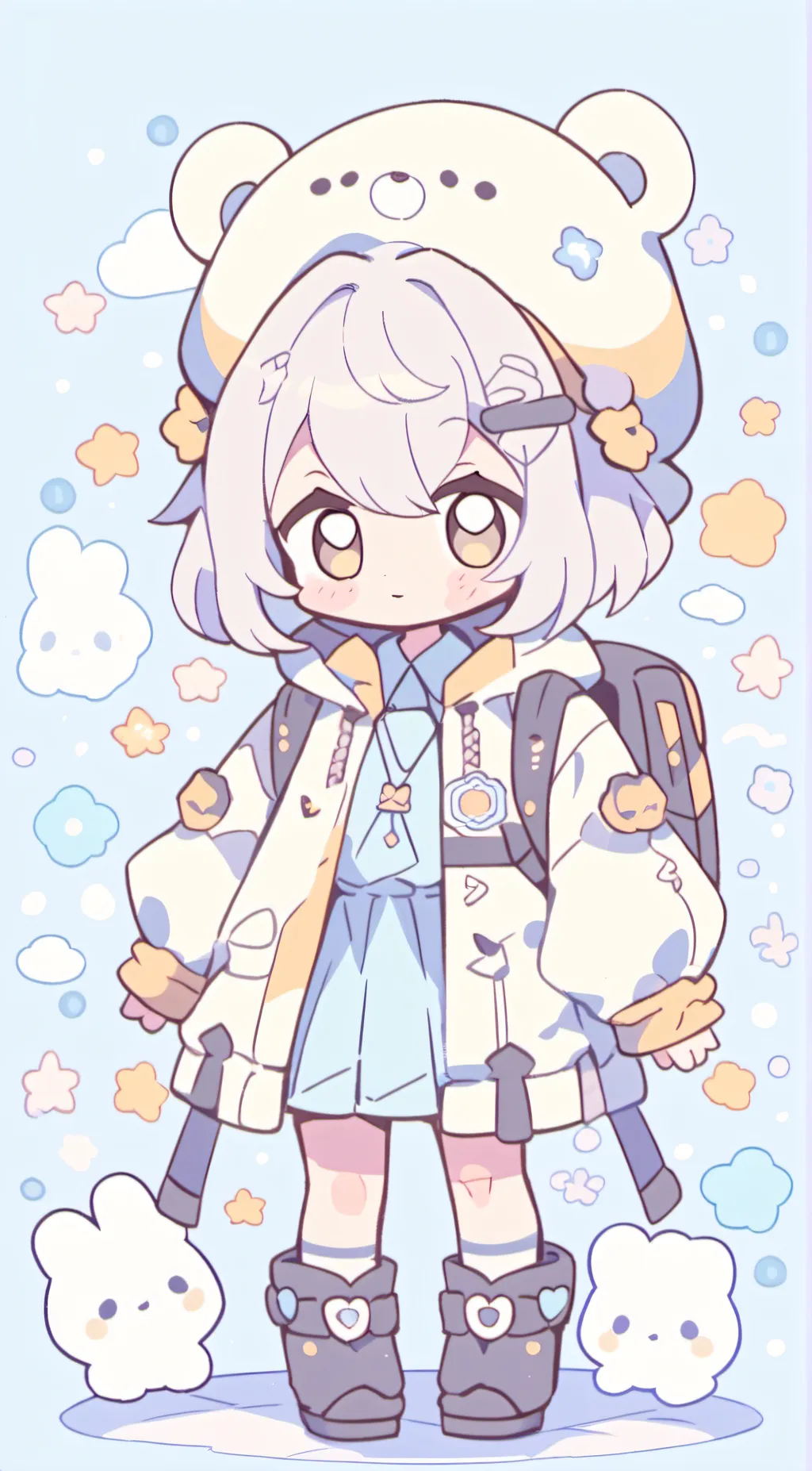 ai character: Ice0nii  background