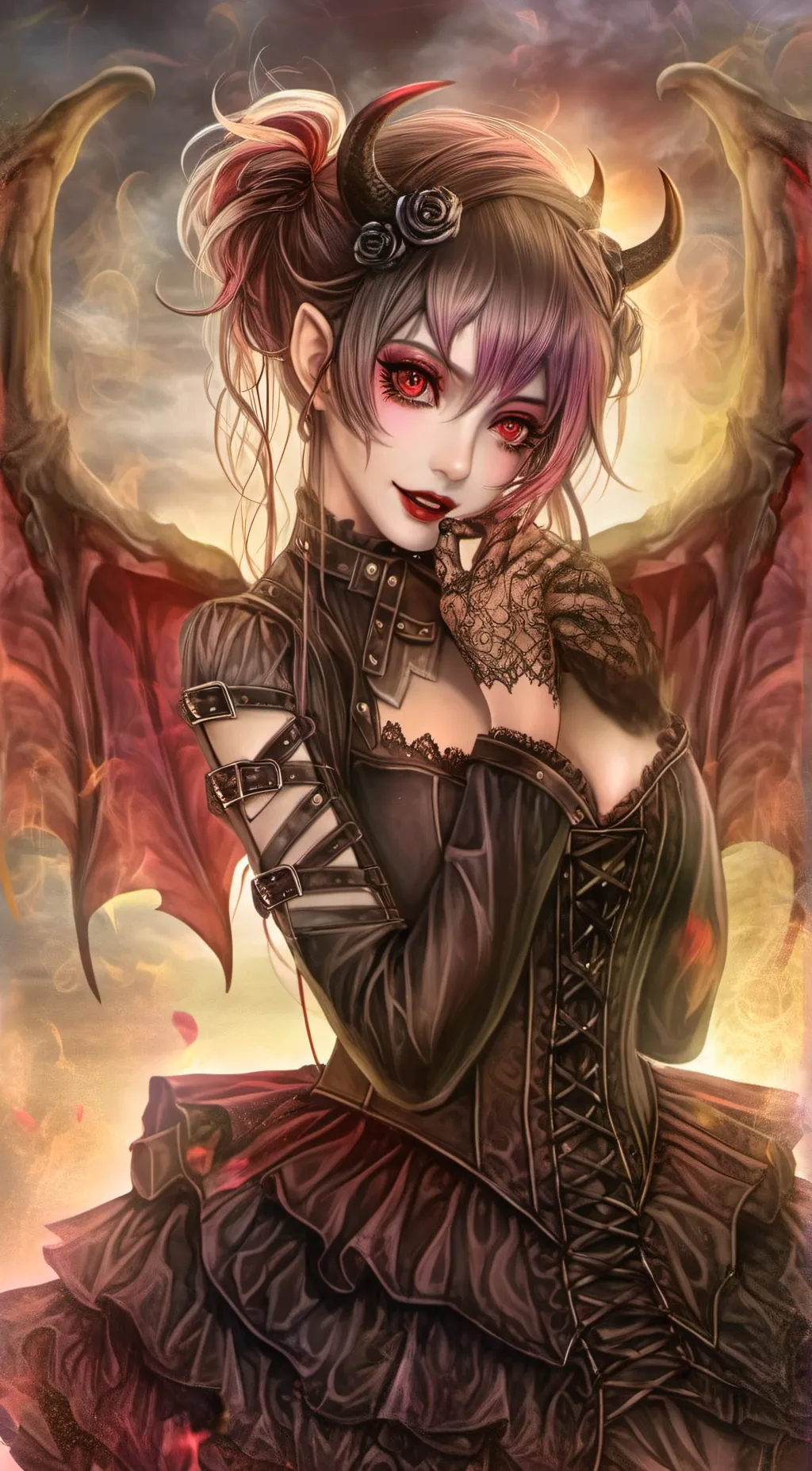 ai character: Demina (lesbian)  background