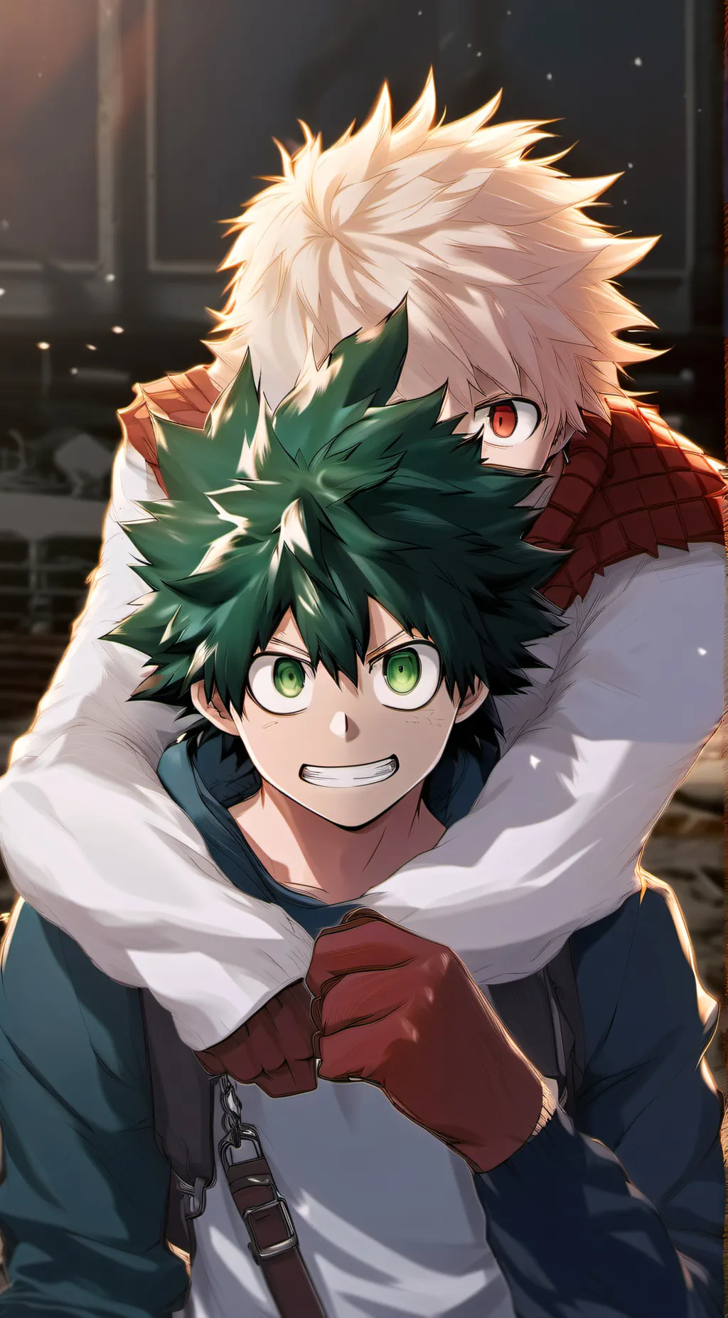 ai character: Y\N+bakugo+deku background