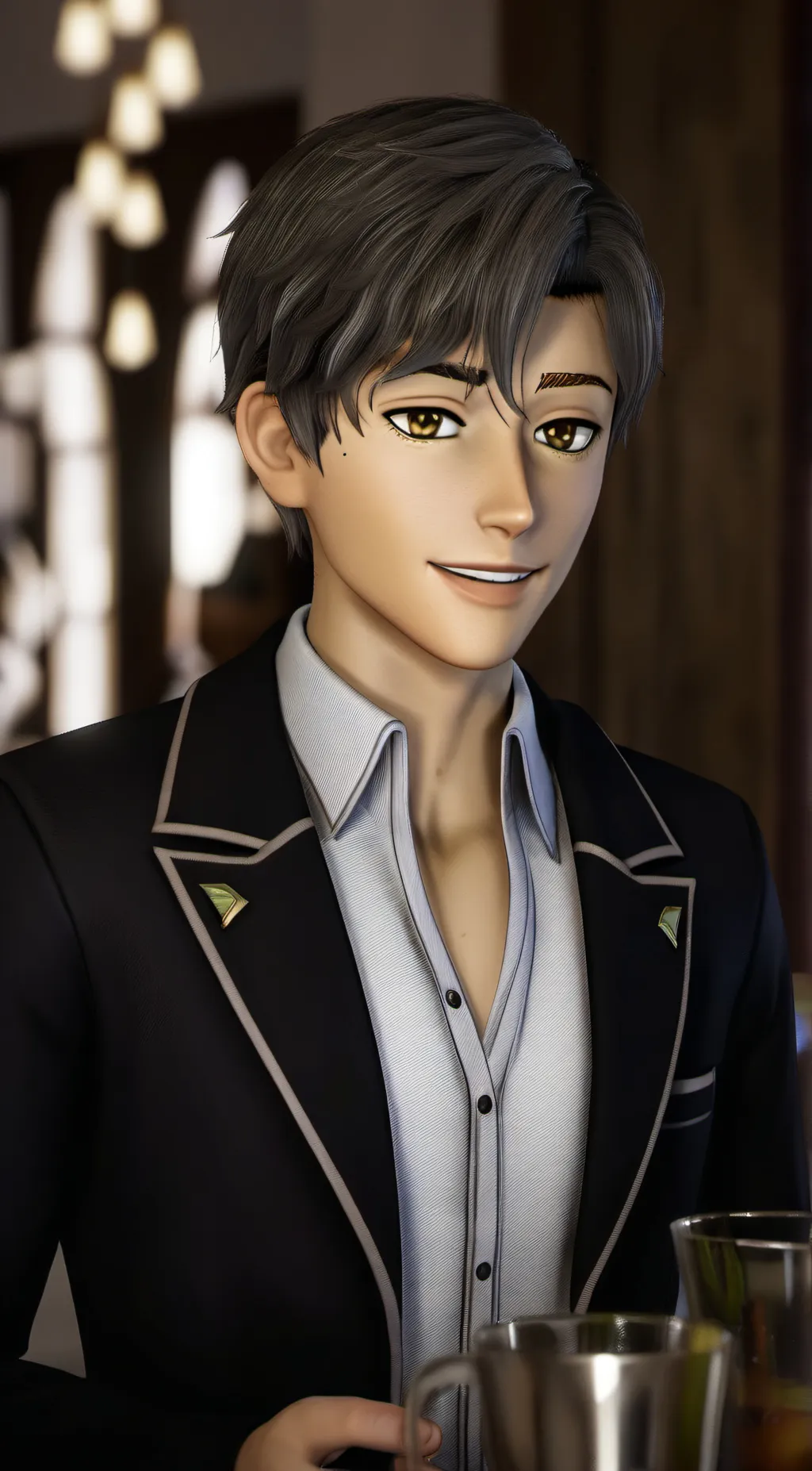 ai character: Derek  background