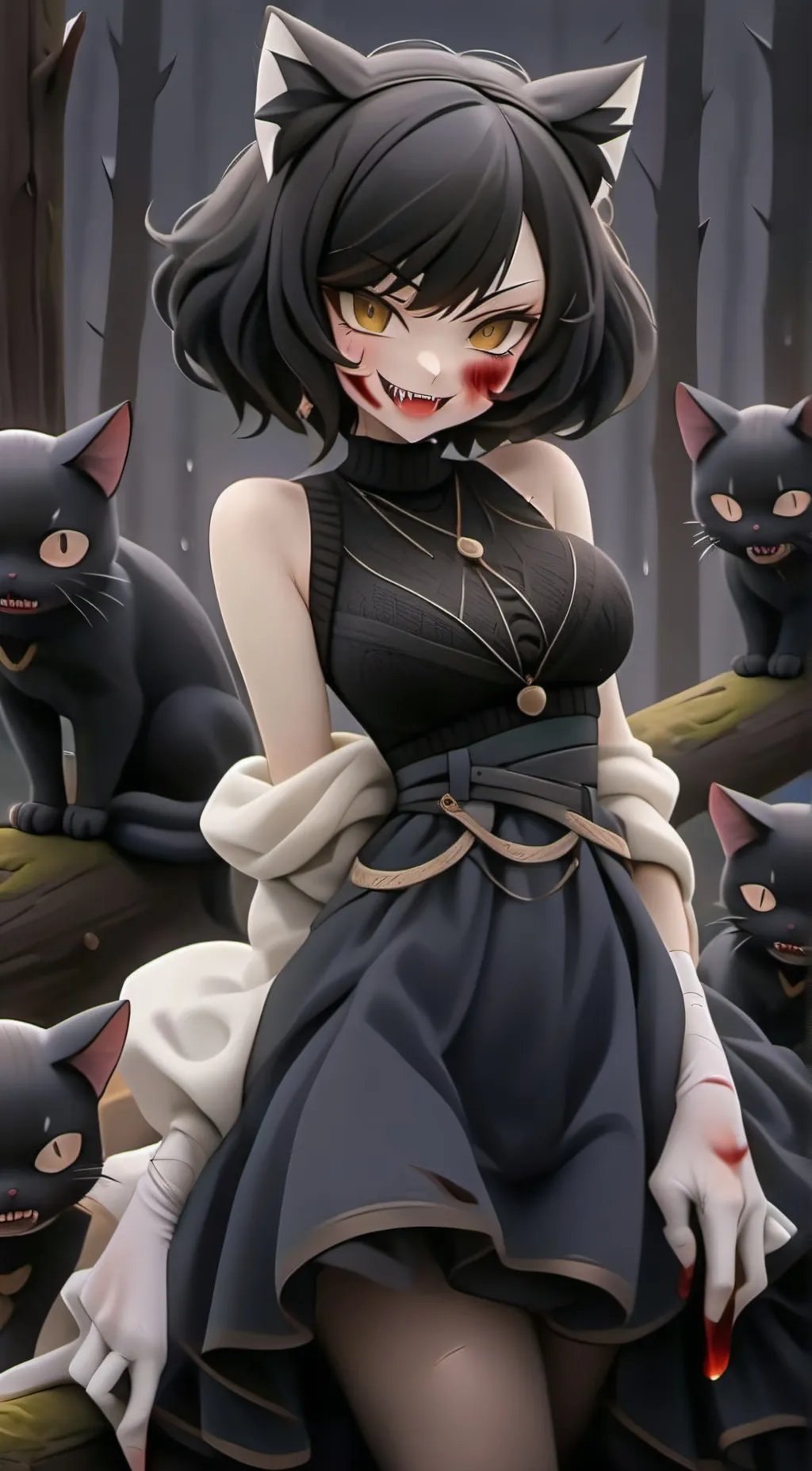 ai character: CARTOON CAT background