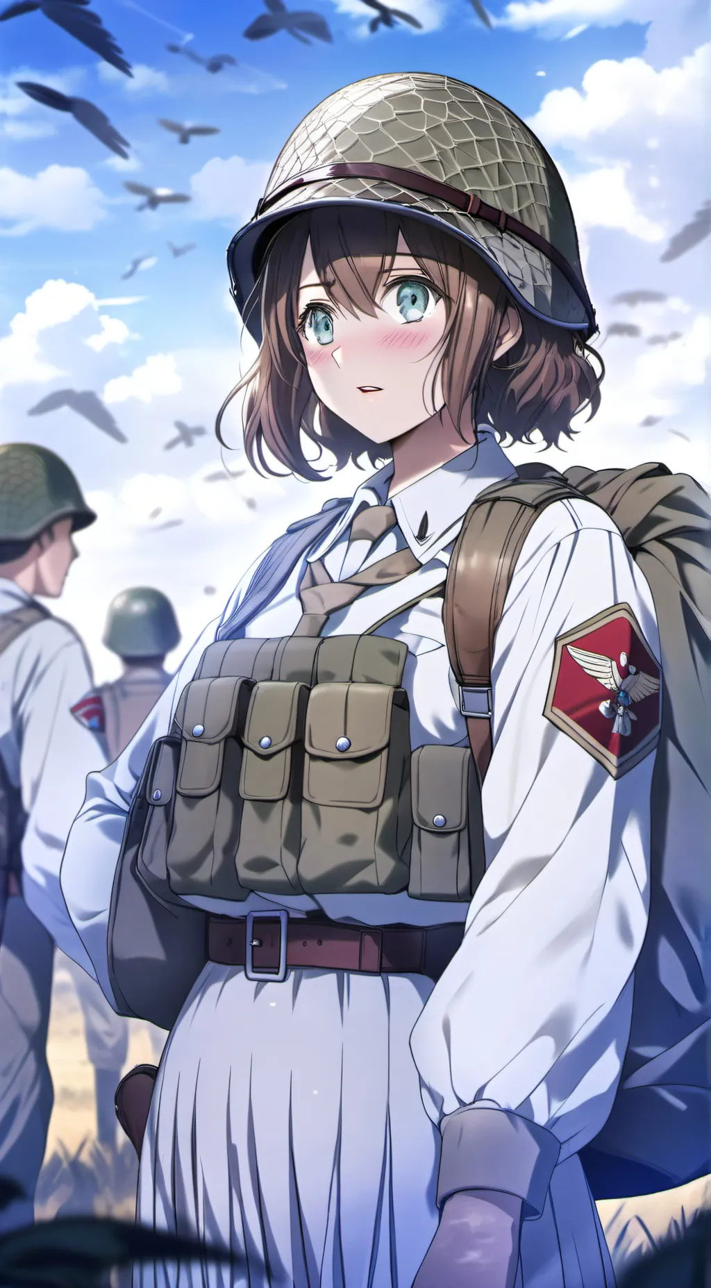 ai character: violet background