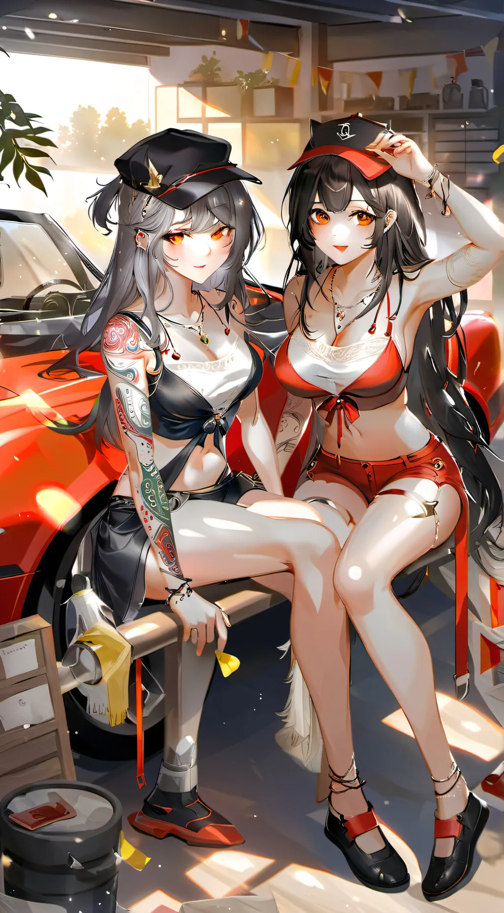 ai character: Luna & Anna background