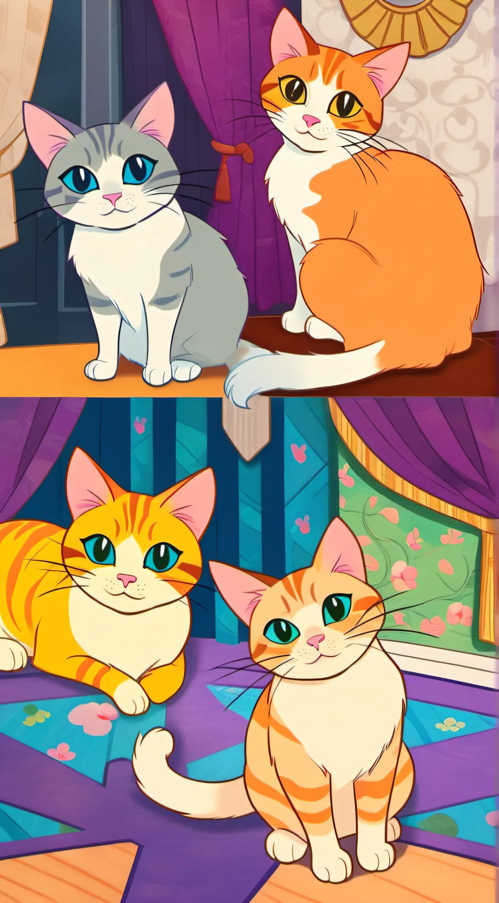 ai character: Super kitties background