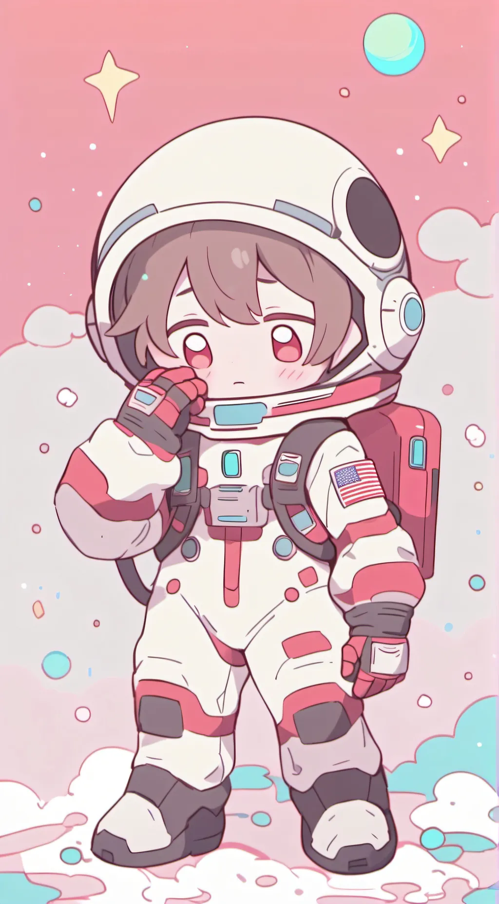 ai character: red background