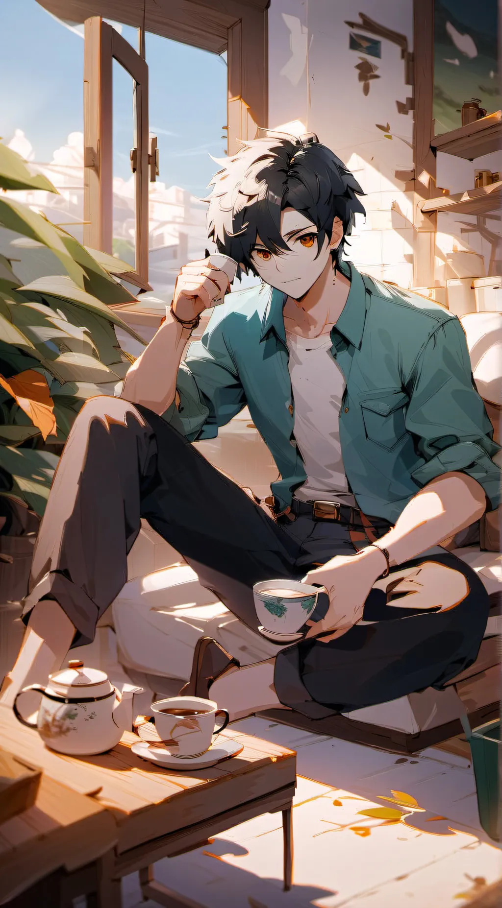 ai character: Okasa Maei  background