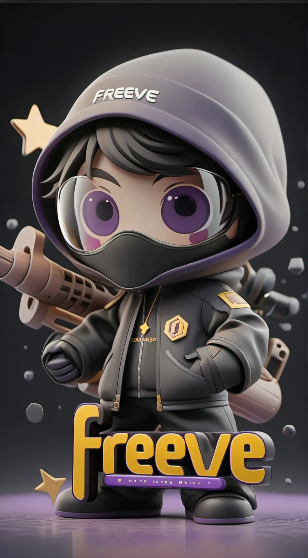 ai character: FreeVee fromroblox background