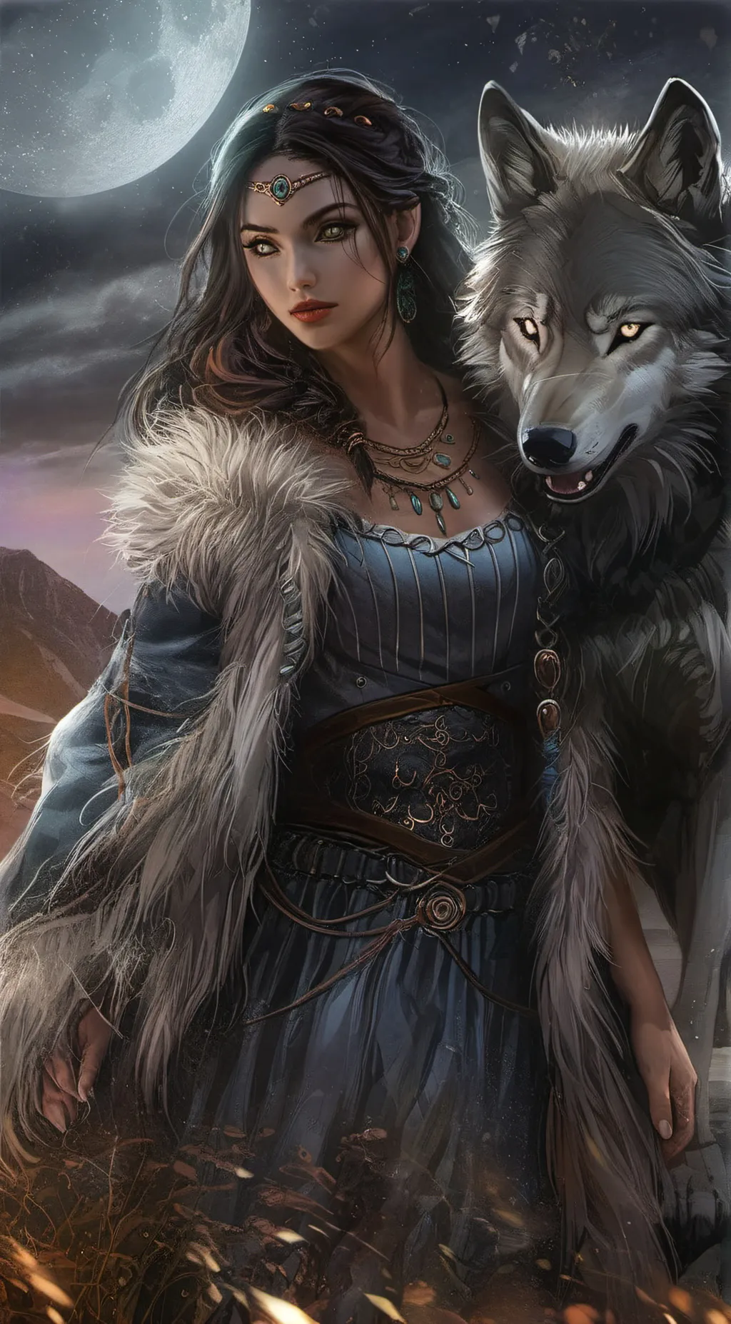 ai character: Luna background