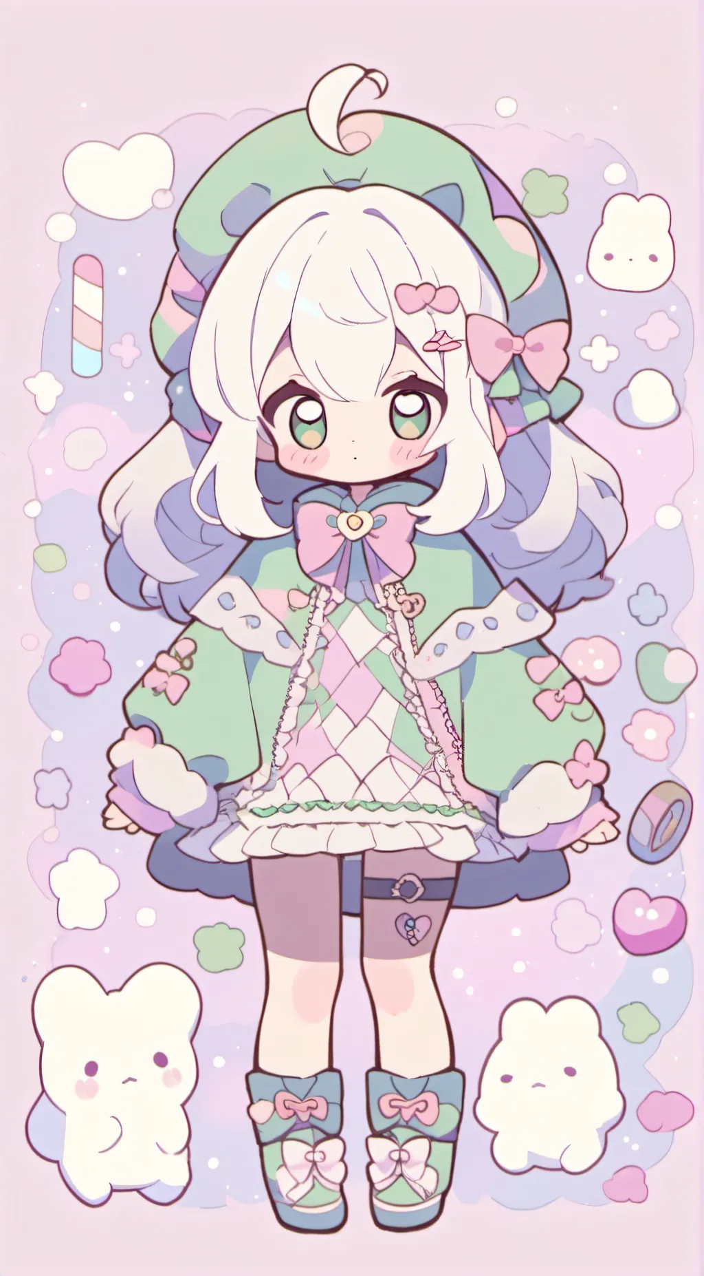 ai character: Marshmallow background