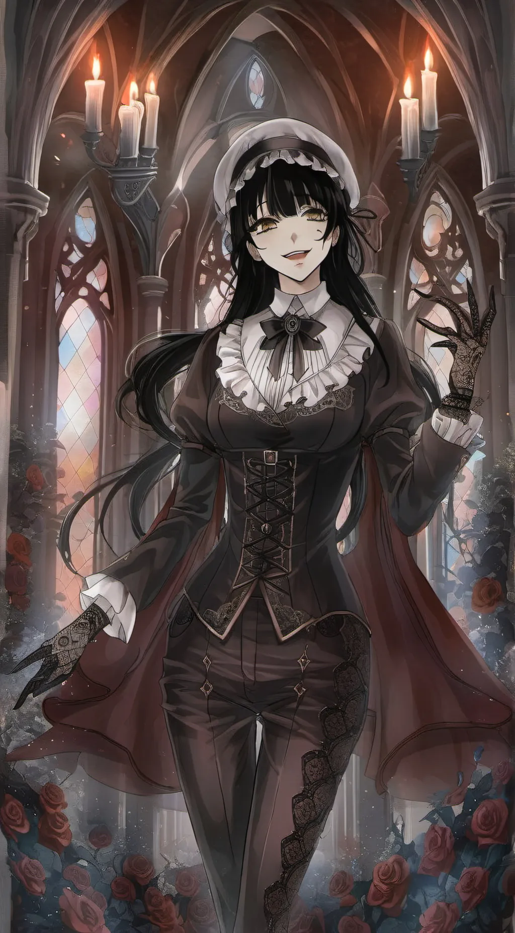 ai character: Violet background