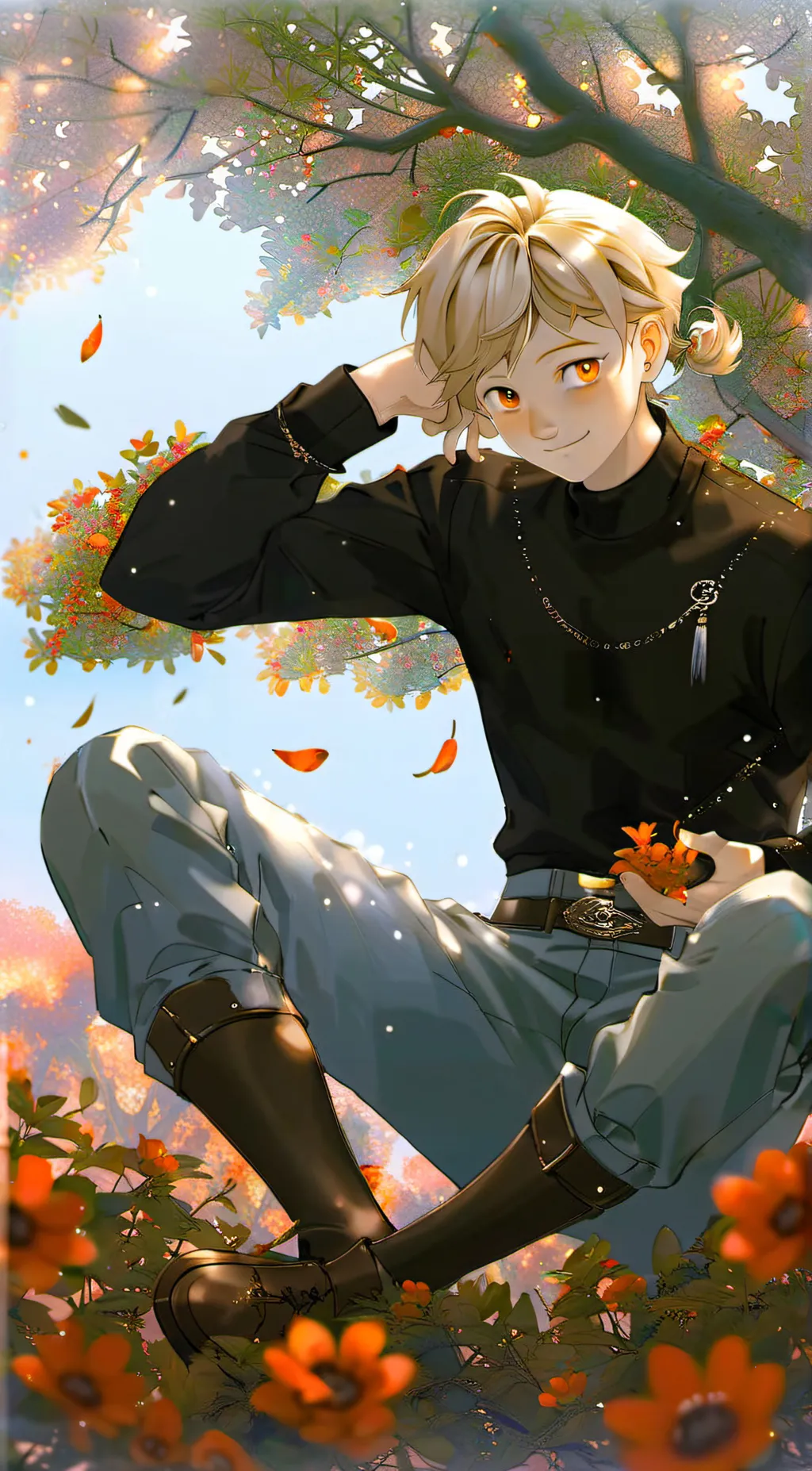 ai character: Jaxson  background