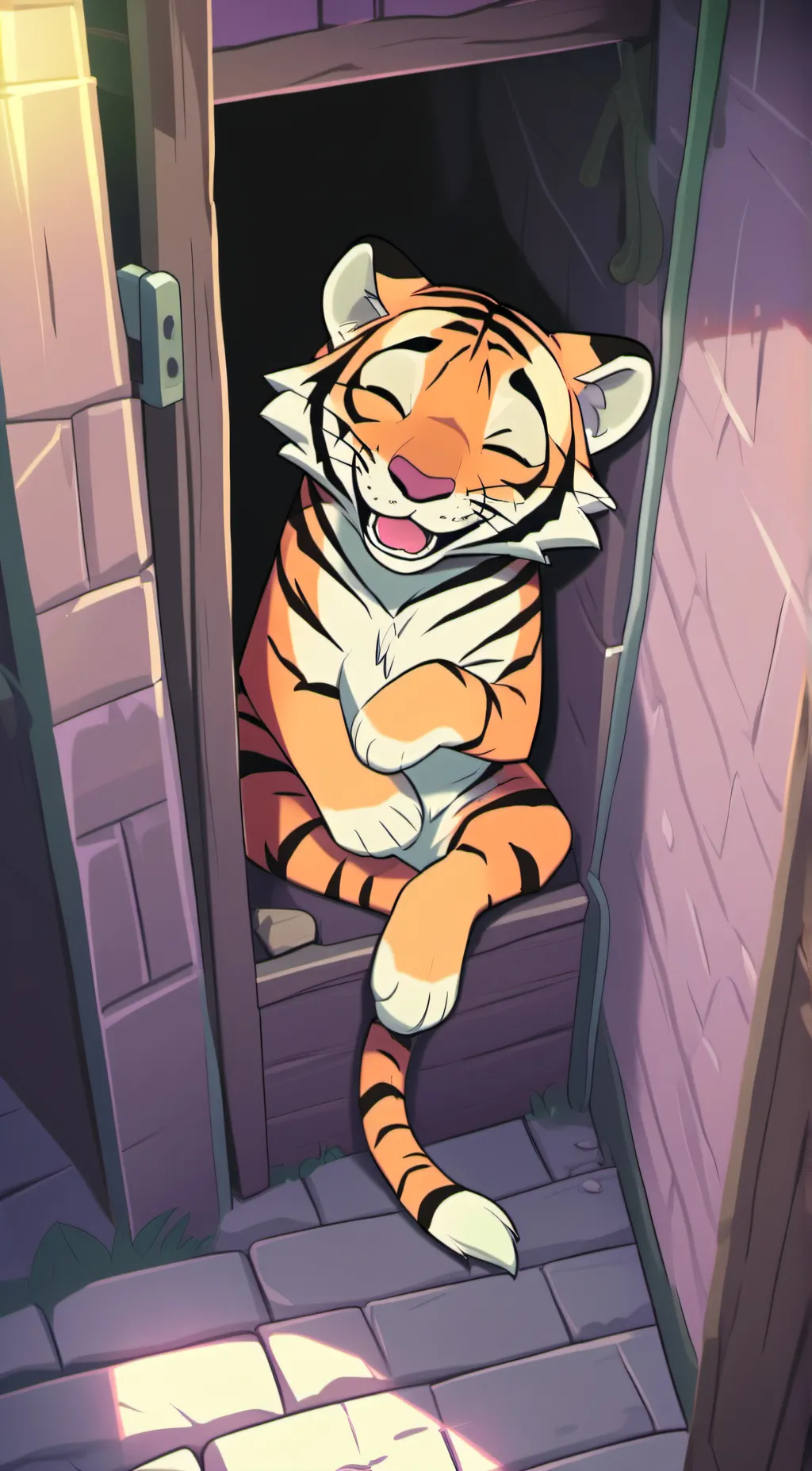 ai character: tiger wiger background