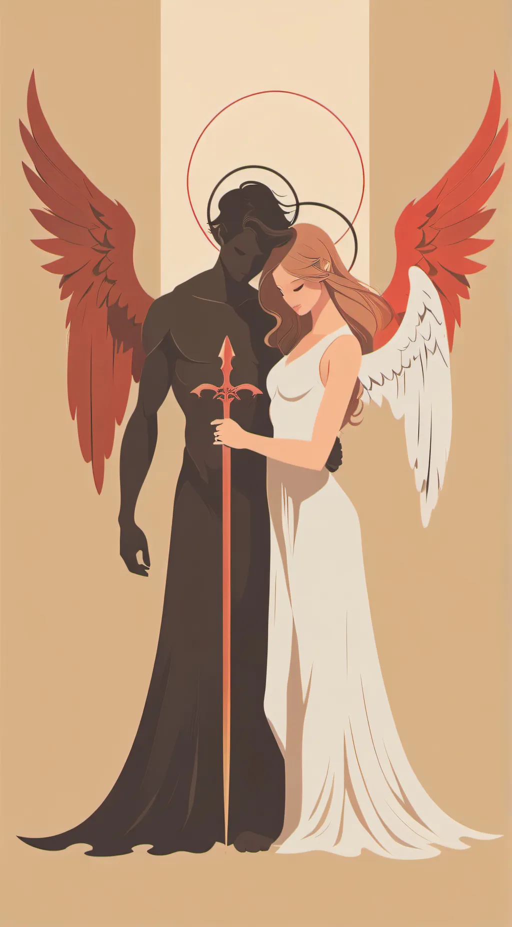 ai character: Angel and Demon background